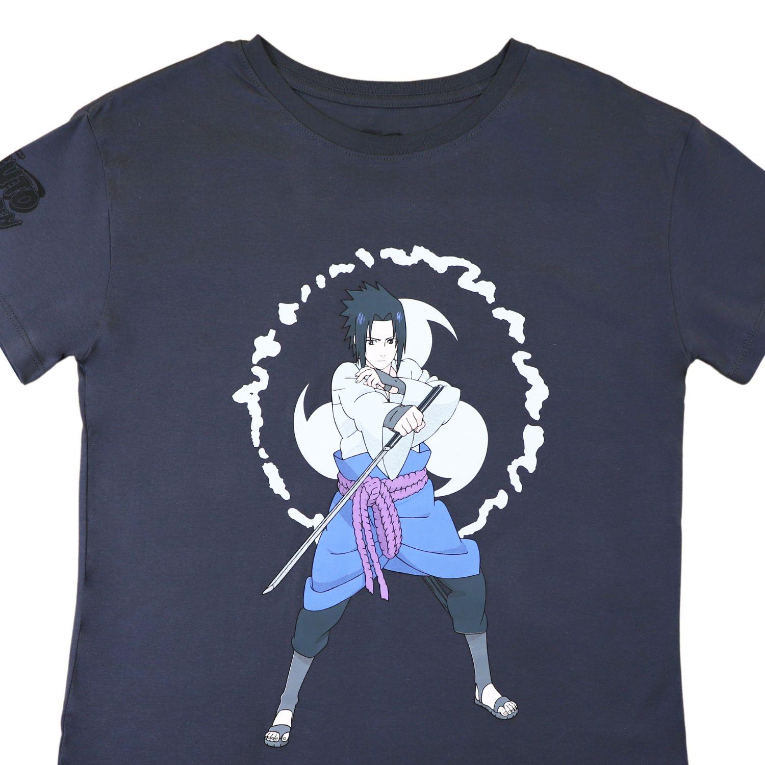 Polera Mujer Sasuke Gris Naruto-2