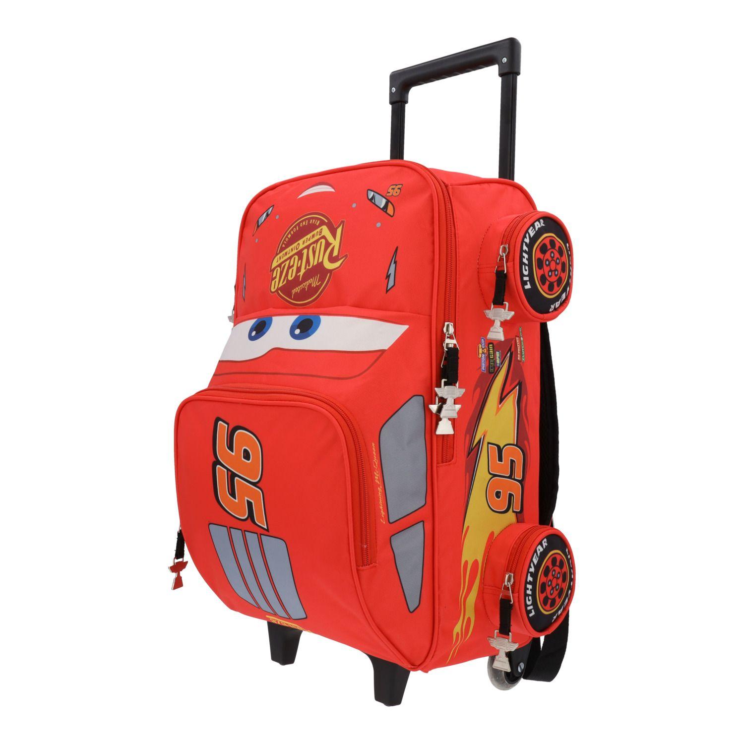 Mochila Escolar con Ruedas Niño Rayo McQueen Rojo Disney-7