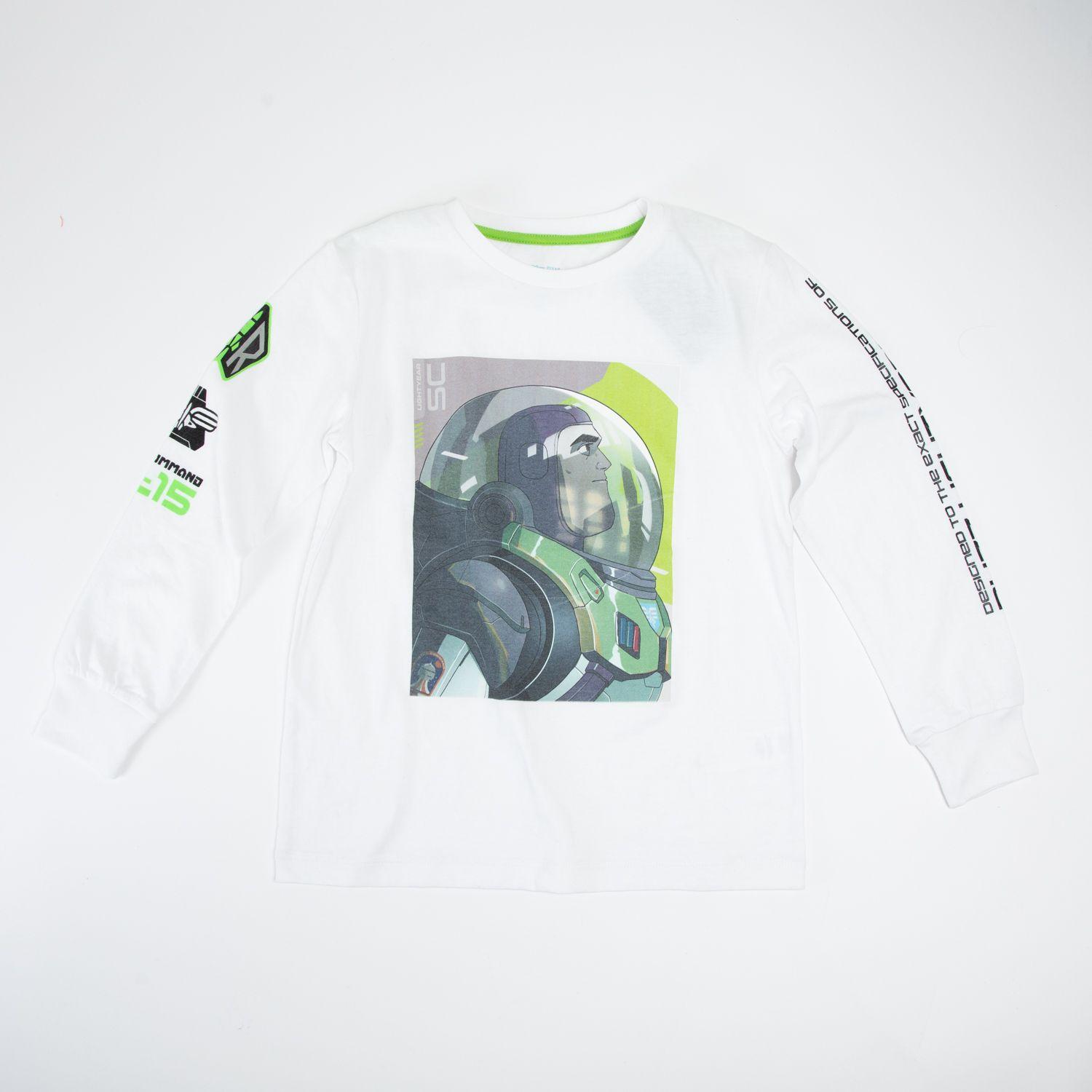 Polera Manga Larga Niño Buzz Fight Blanco Disney-0