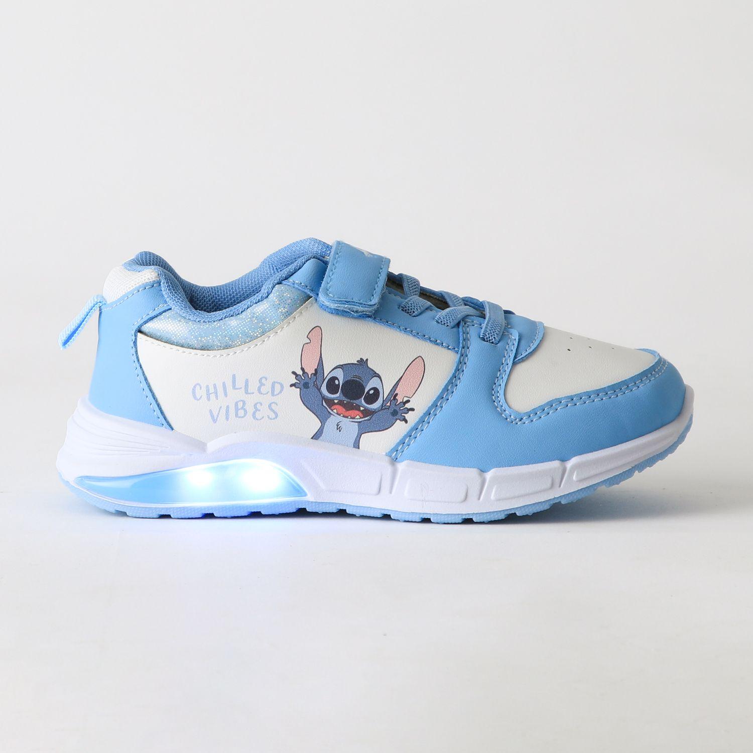 Zapatilla Luces Niña Velcro Lilo & Stitch Azul Disney-0