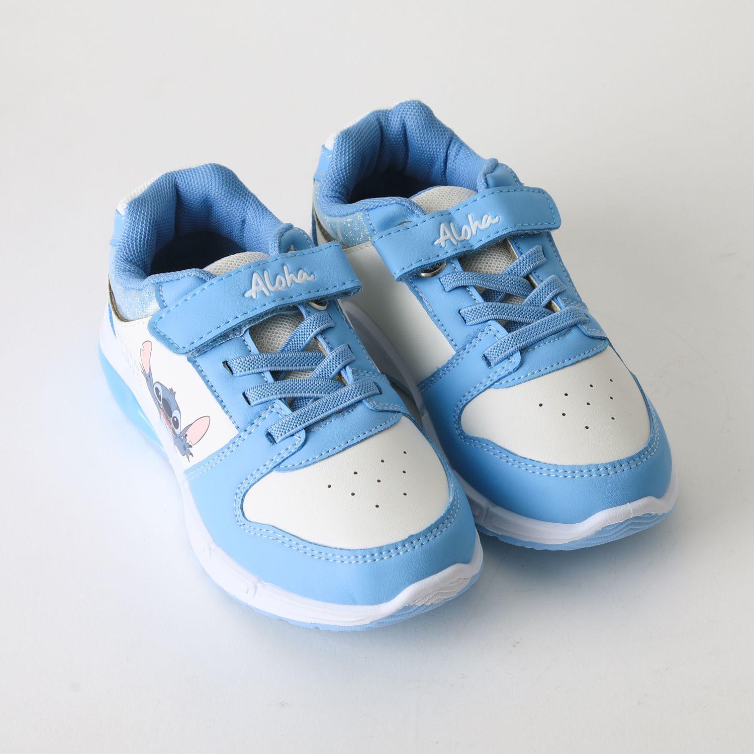 Zapatilla Luces Niña Velcro Lilo & Stitch Azul Disney-1