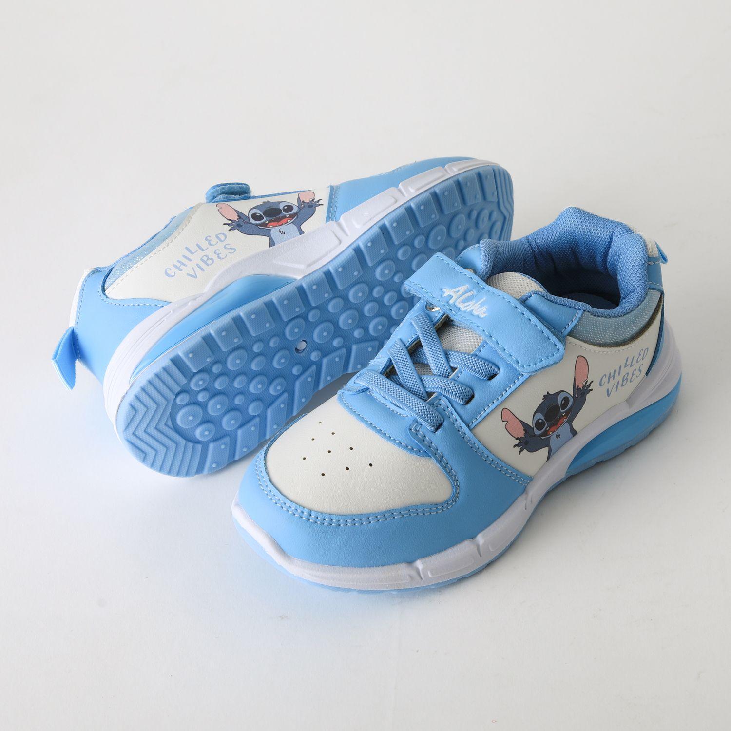 Zapatilla Luces Niña Velcro Lilo & Stitch Azul Disney-3