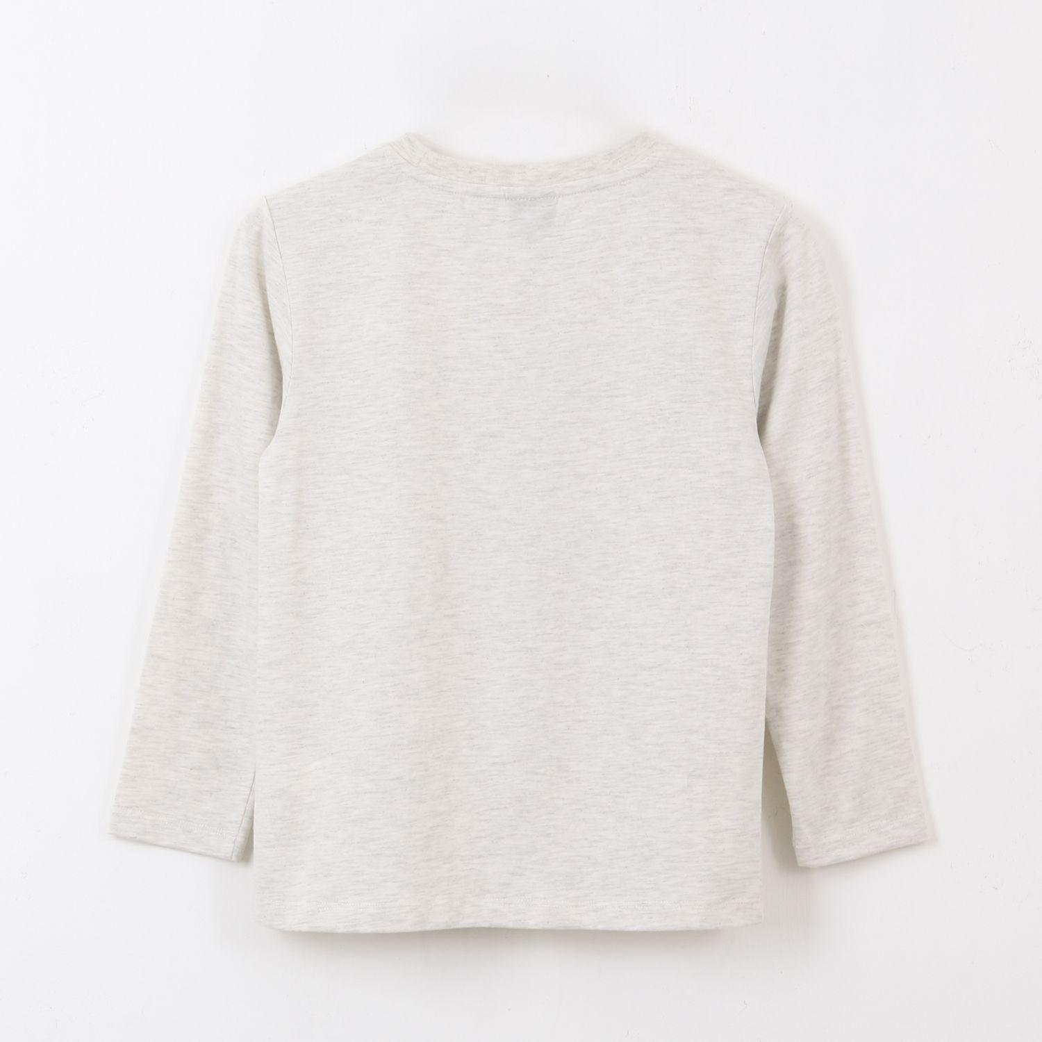 Polera Manga Larga Niña Grogu Gris Star Wars-1