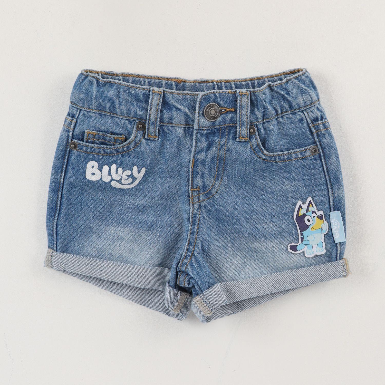 Short Niña Azul Jeans Bluey-0