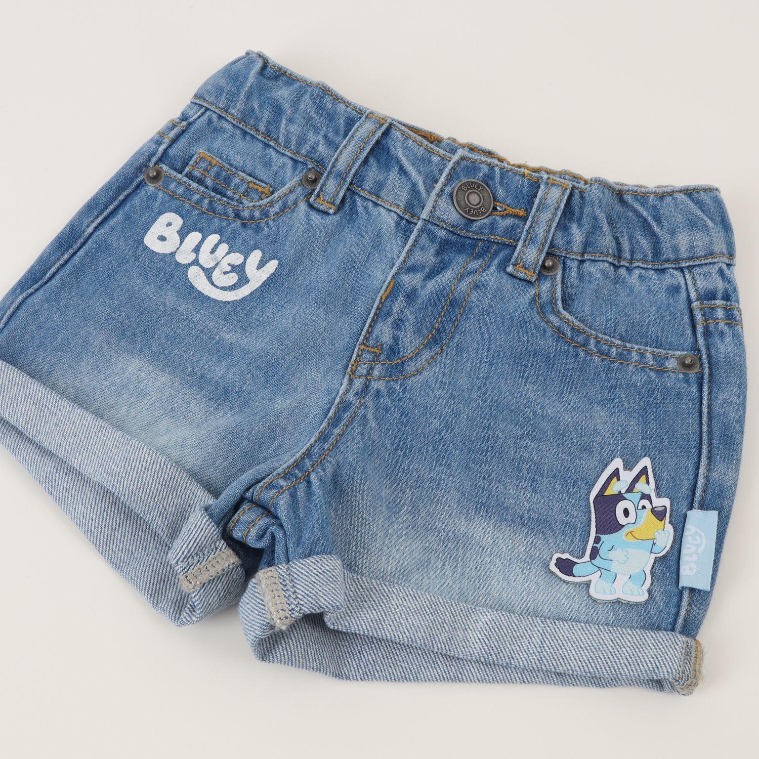 Short Niña Azul Jeans Bluey-2