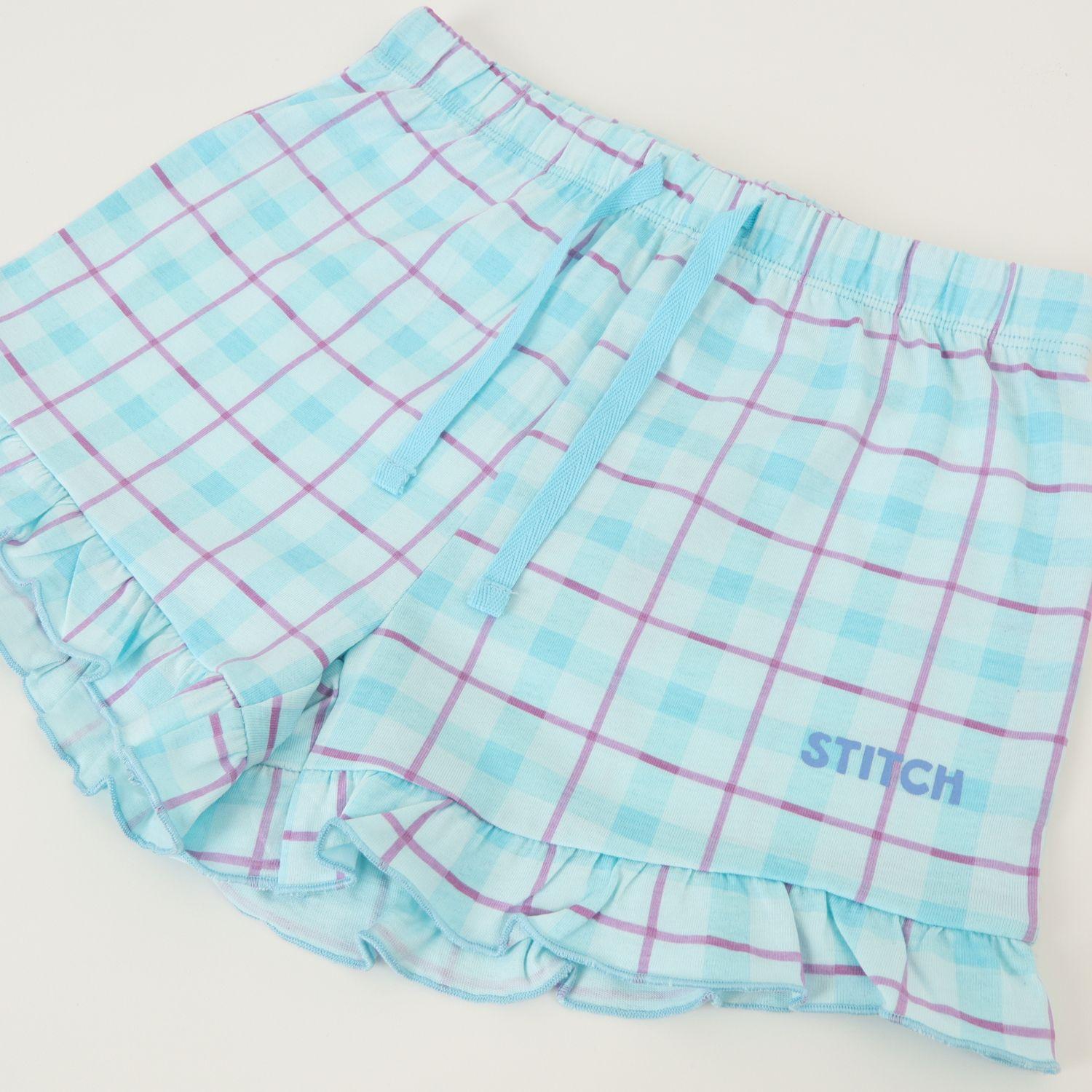Pijama Manga Corta Niña Celeste Lilo & Stitch Disney-3
