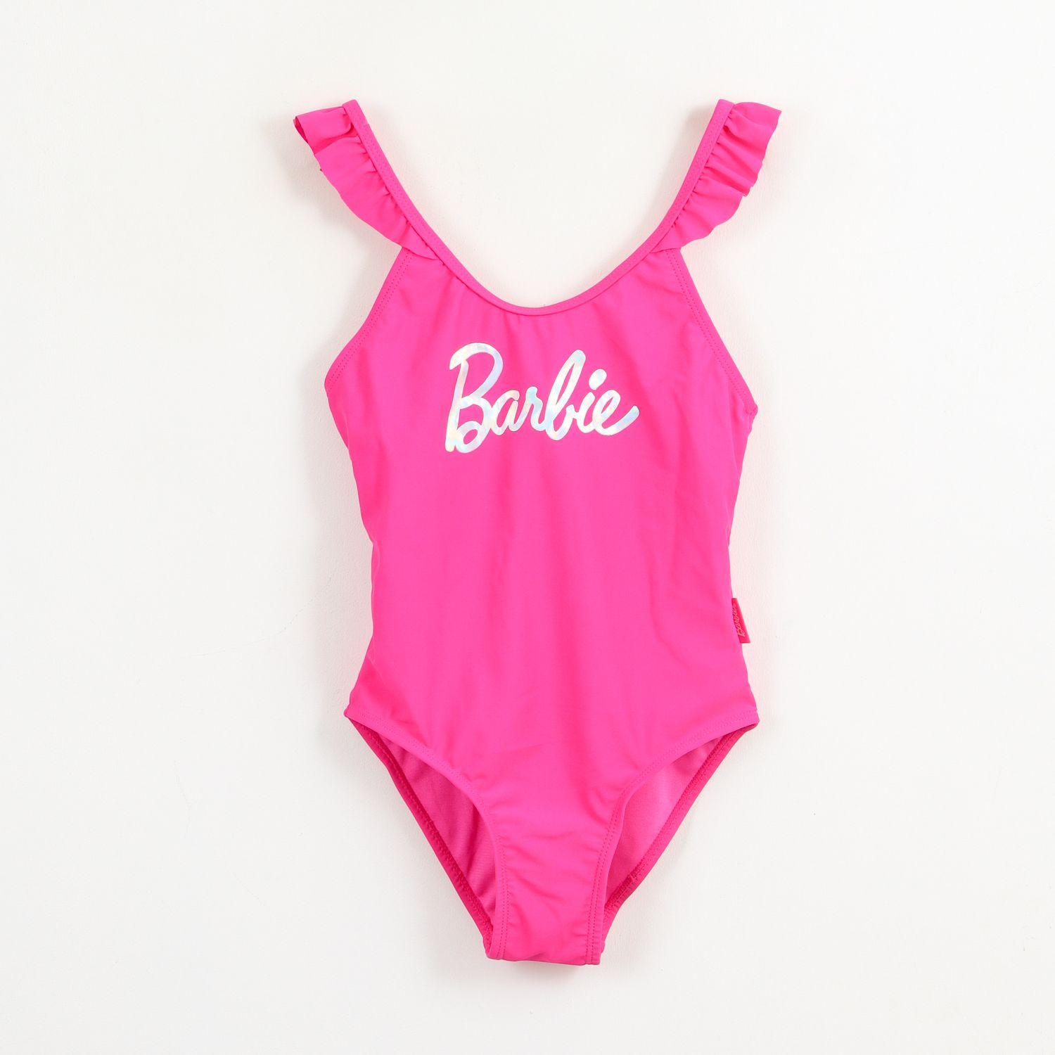Traje de baño entero Niña Rosa Logo Barbie-0