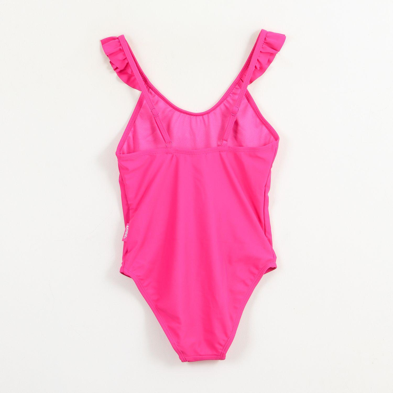 Traje de baño entero Niña Rosa Logo Barbie-1
