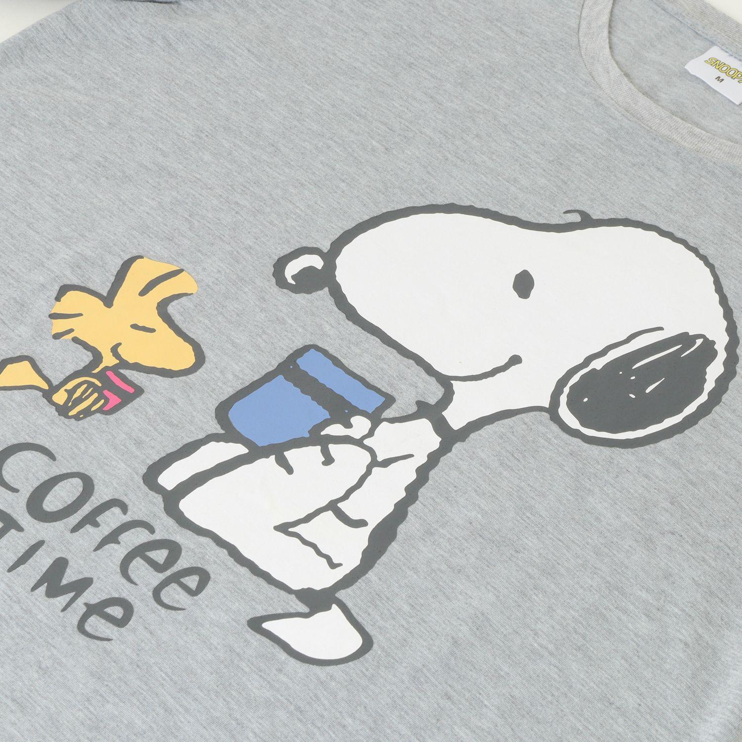 Conjunto Pijama Mujer Coffee Time Azul Snoopy-3
