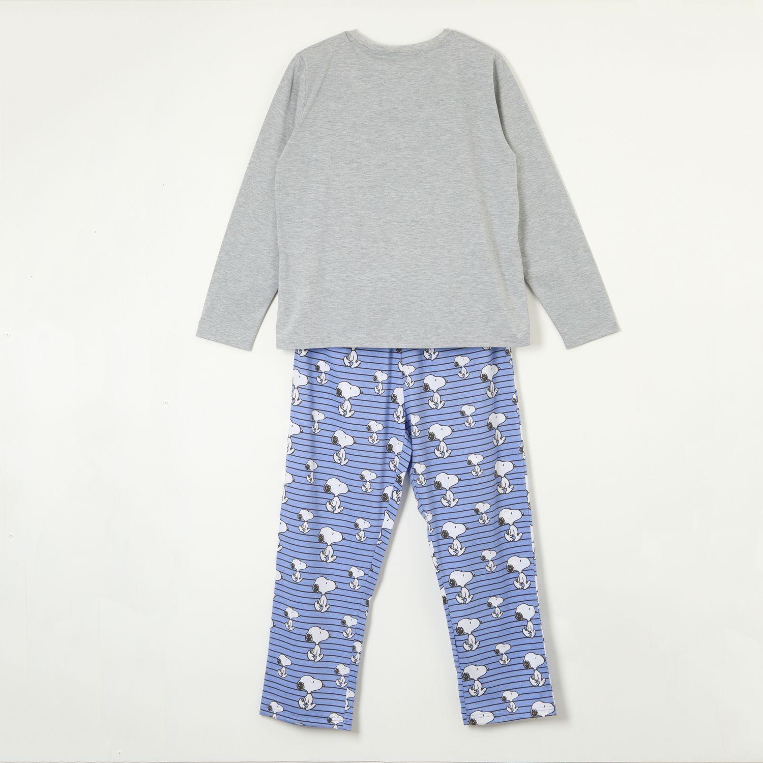 Conjunto Pijama Mujer Coffee Time Azul Snoopy-5