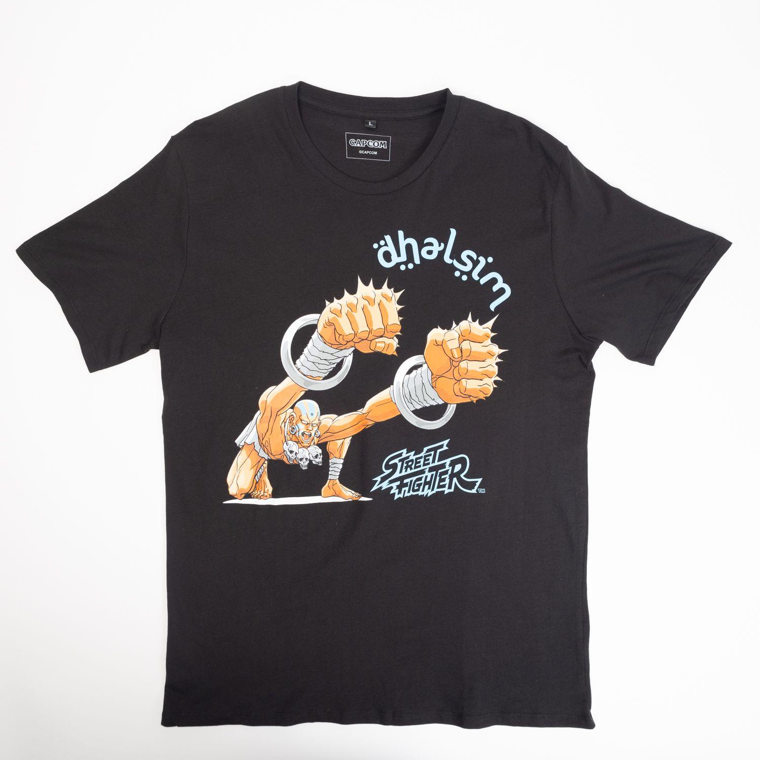 Polera Hombre Street Fighter Puños Negro-0