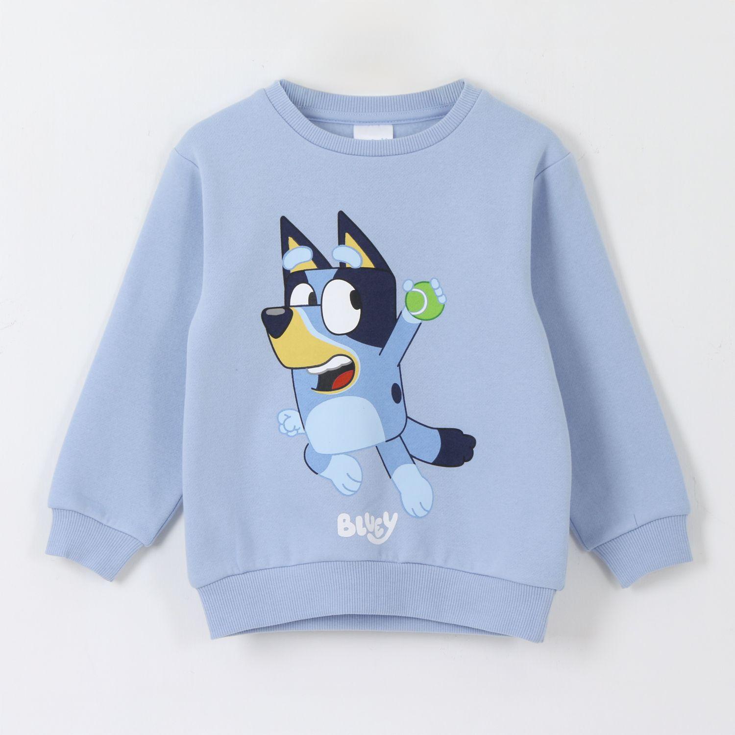 Polerón Cerrado Niña Jugando Celeste Bluey-0