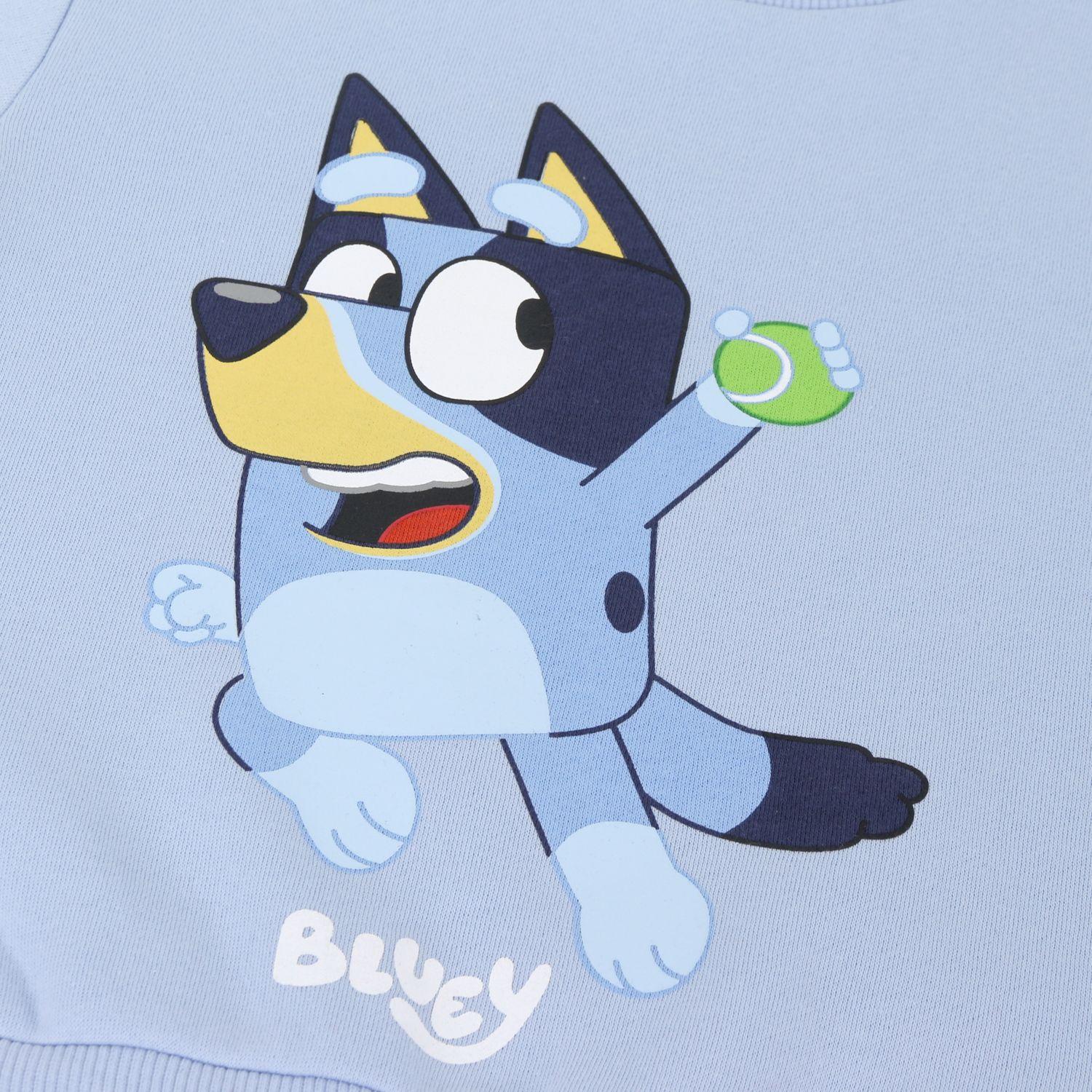 Polerón Cerrado Niña Jugando Celeste Bluey-2