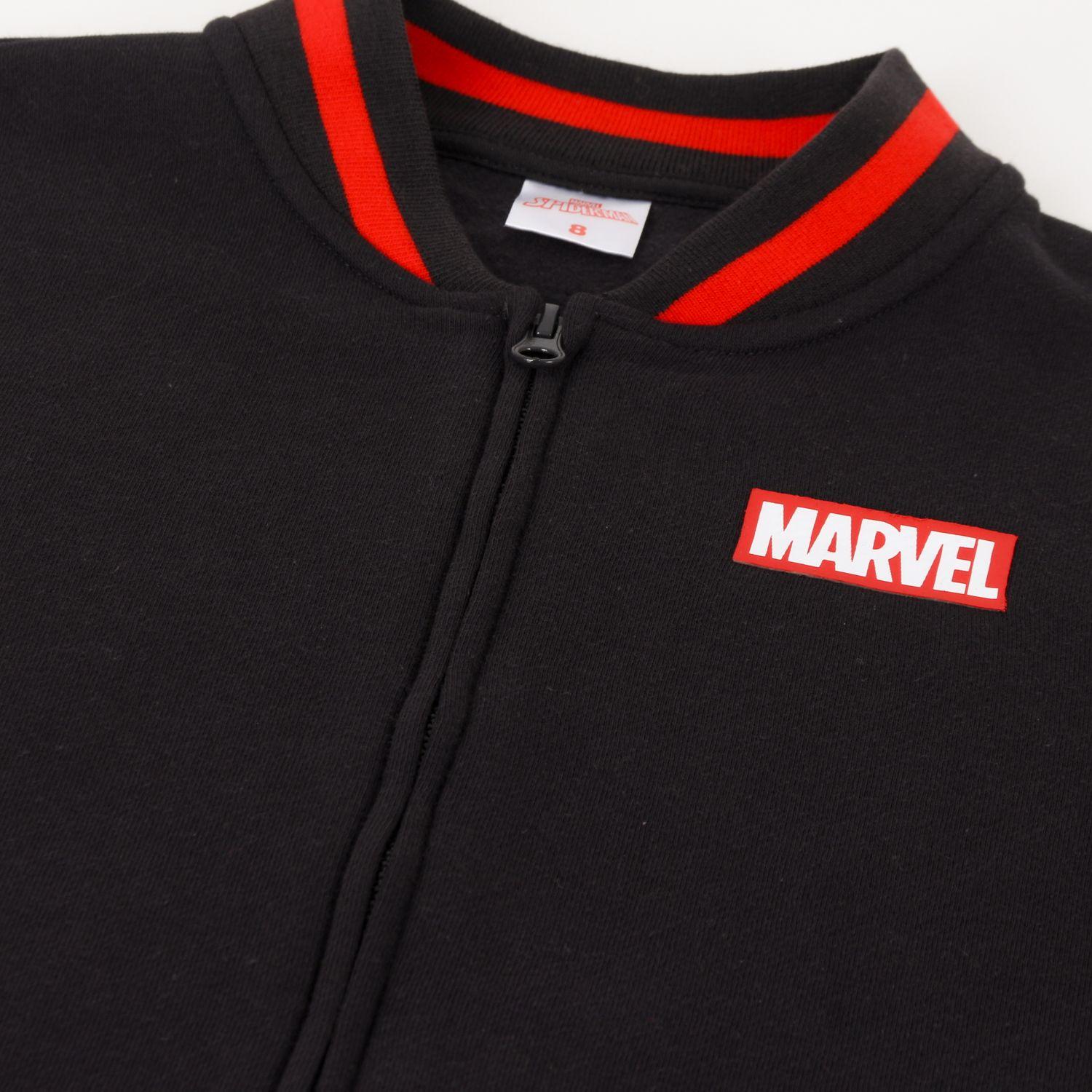 Chaqueta Niño College Bomber Print Spiderman Negro Marvel-2