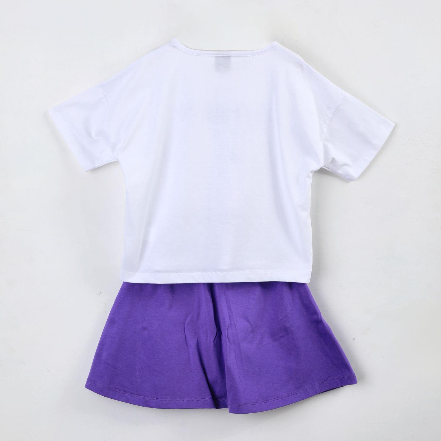 Conjunto Niña Kpop Demon Hunters Falda Morado-1