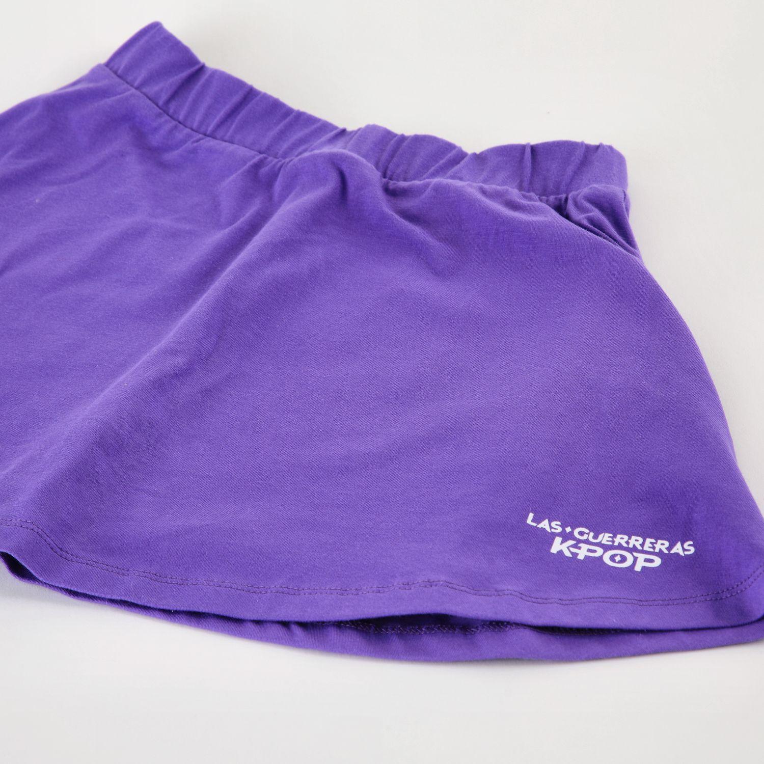 Conjunto Niña Kpop Demon Hunters Falda Morado-3