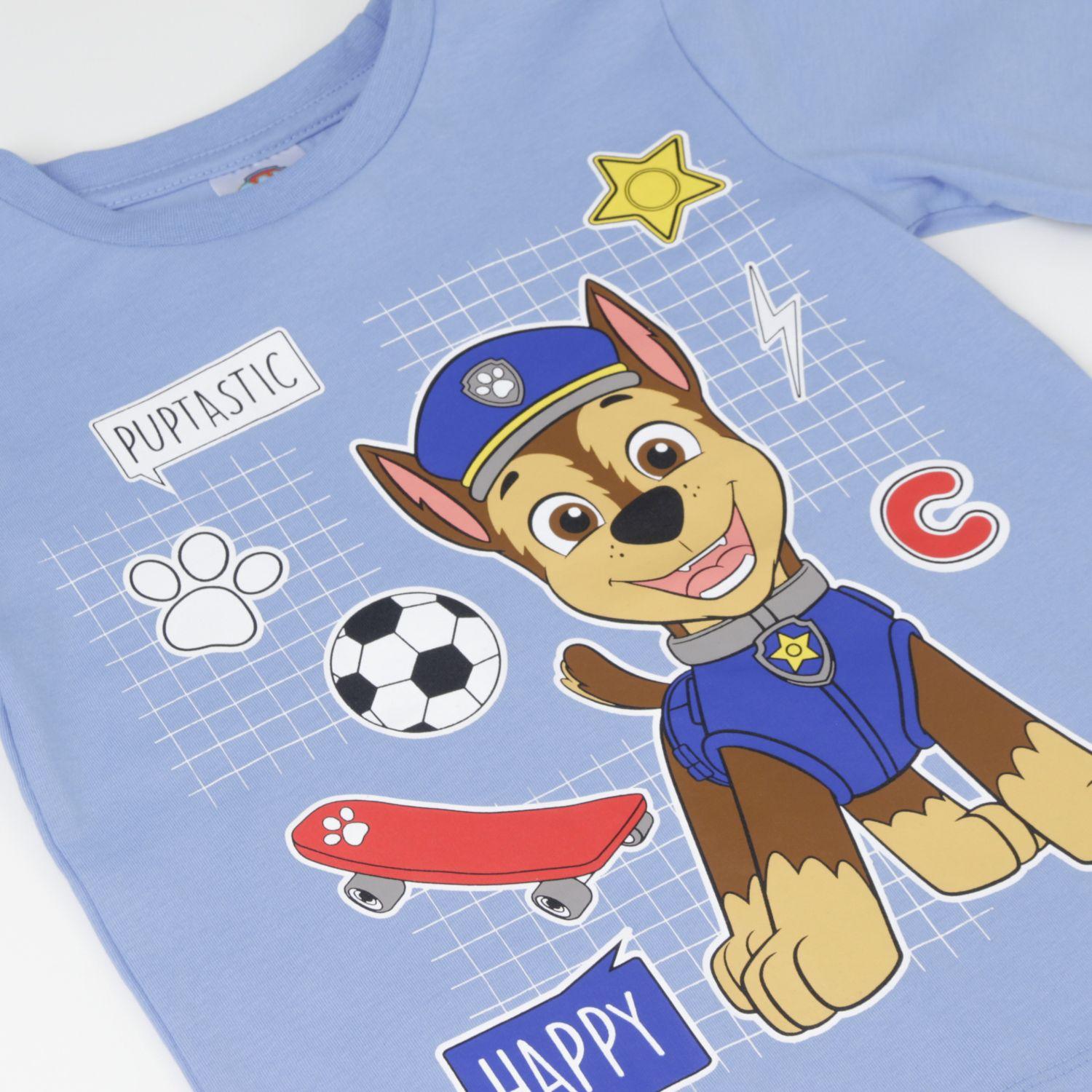 Polera Manga Larga Niño Happy Chase Azul Paw Patrol-2