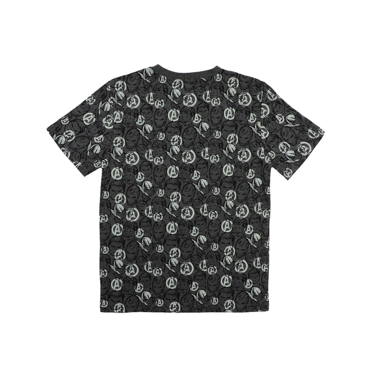 Polera Niño Avengers Caras Negro Marvel-3