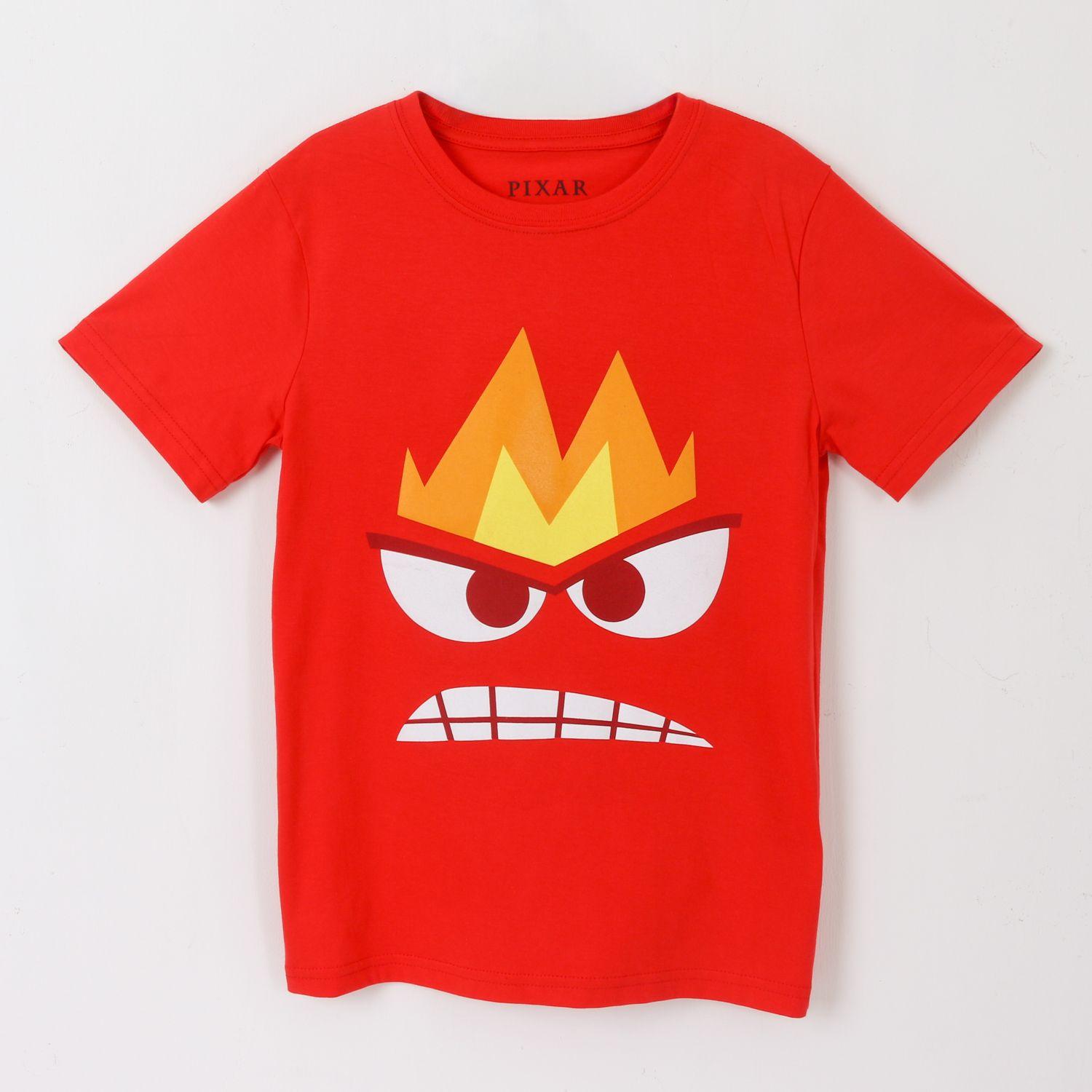 Polera Manga Corta Niño Rojo Ira Pixar Disney-0