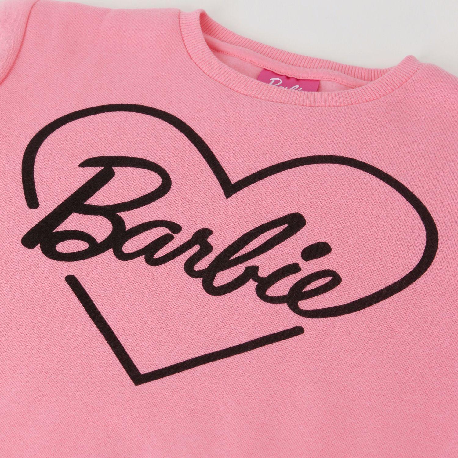 Polerón Cerrado Niña Corazón Rosado Barbie-2