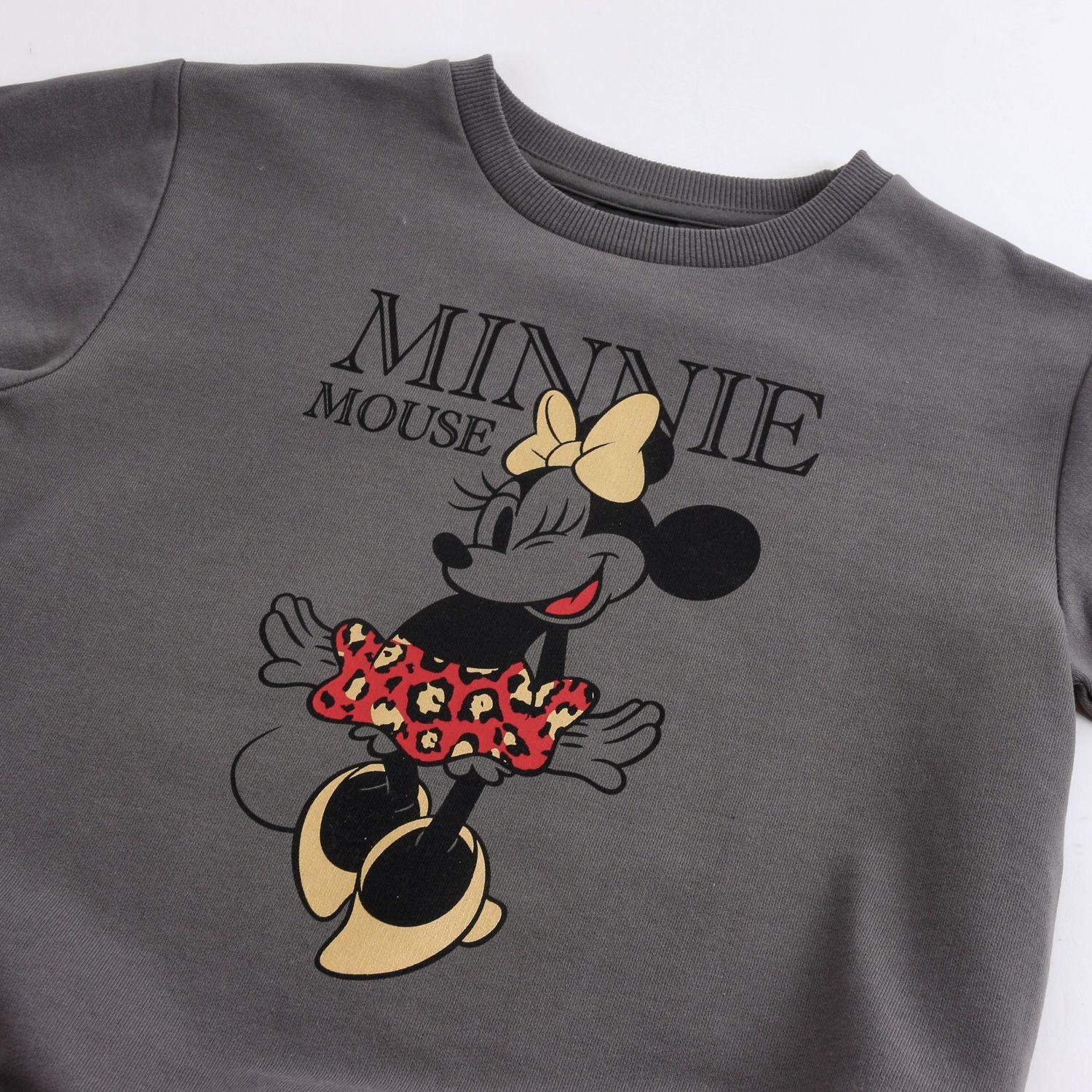Polerón Cerrado Niña Minnie Disney Folia Gris-2