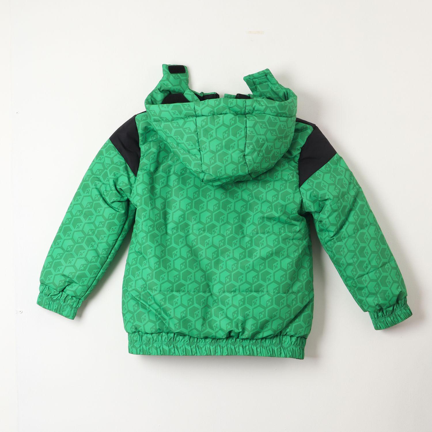 Parka Niño Pixels Verde Minecraft-6