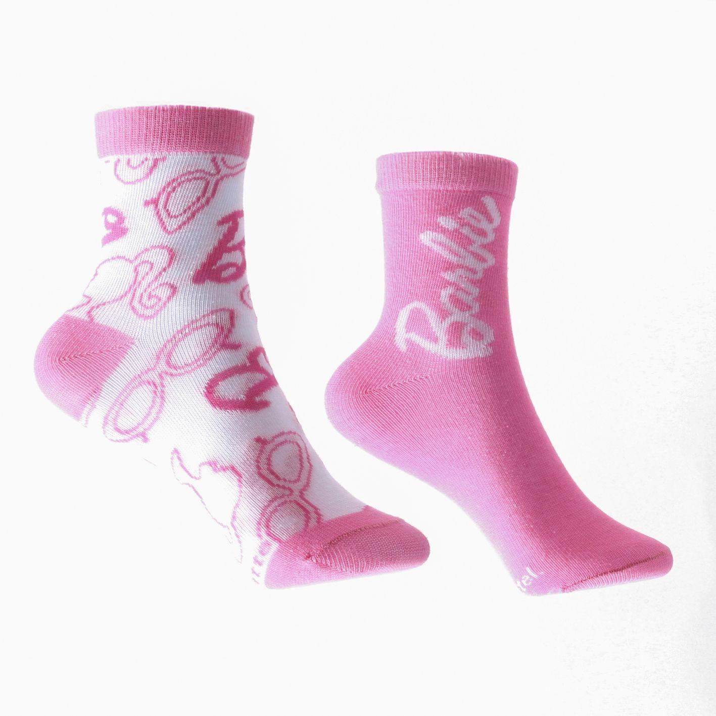 Bipack Calcetines Niña Full Print Rosado Barbie-0