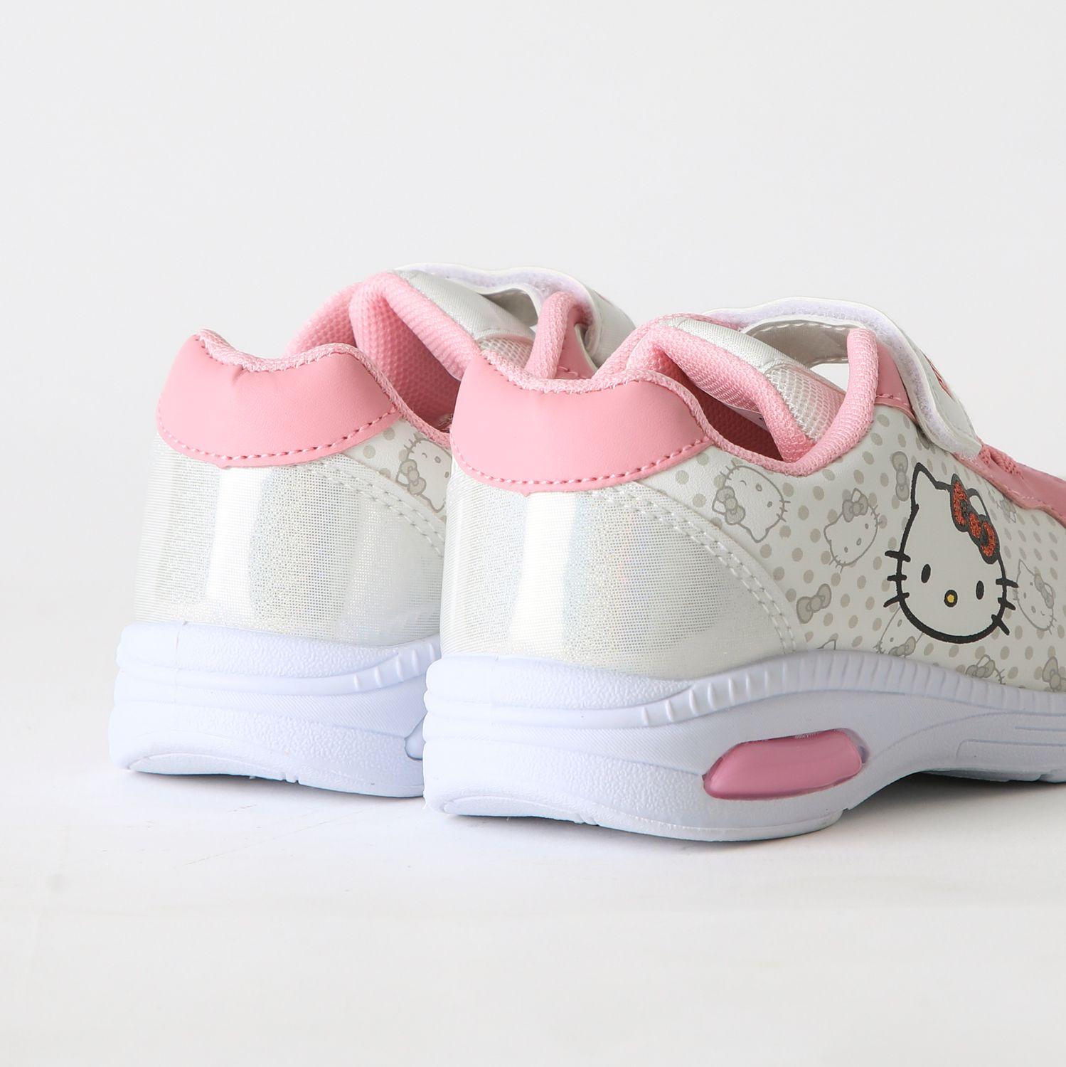 Zapatilla Luces Niña Velcro Blanco Hello Kitty-2