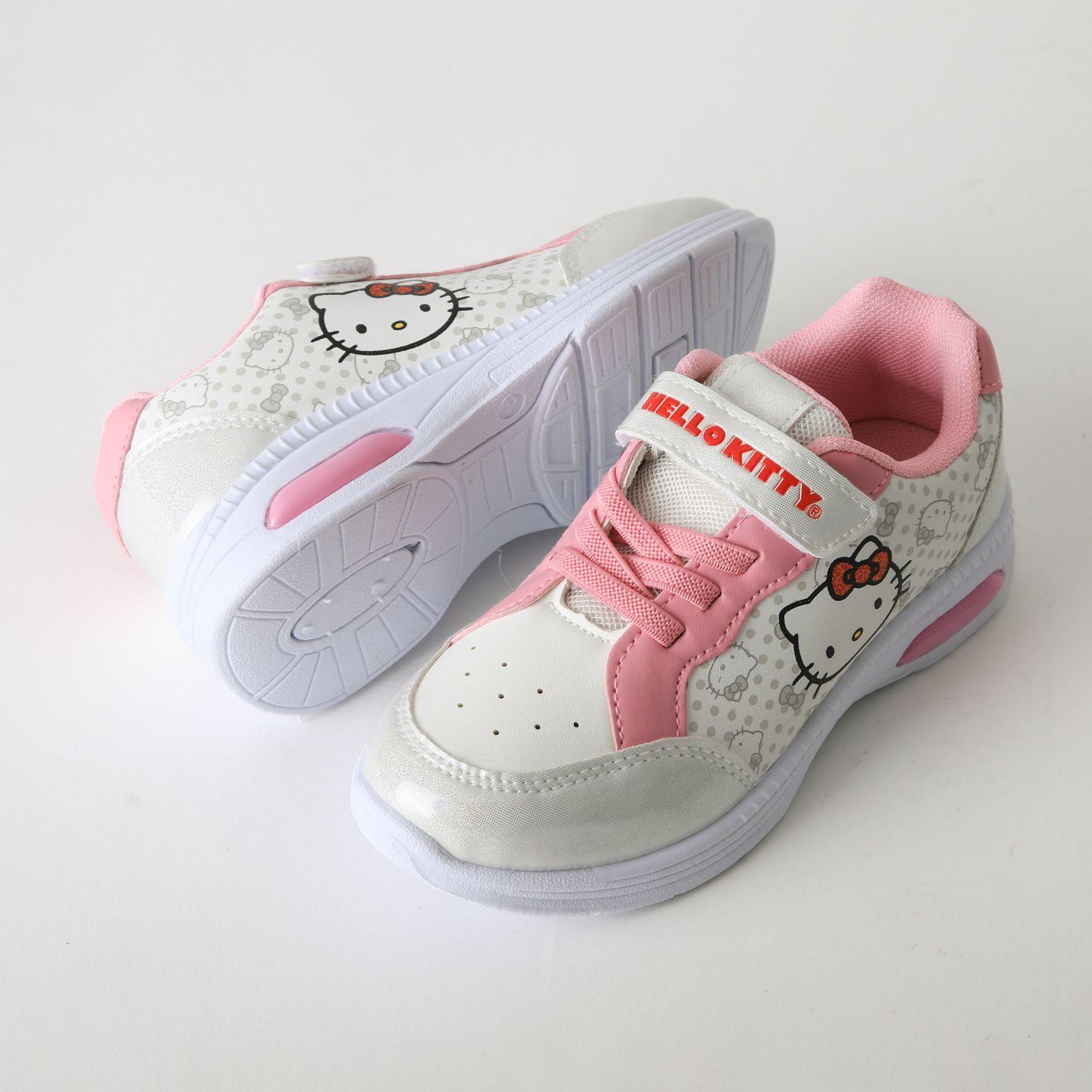 Zapatilla Luces Niña Velcro Blanco Hello Kitty-3