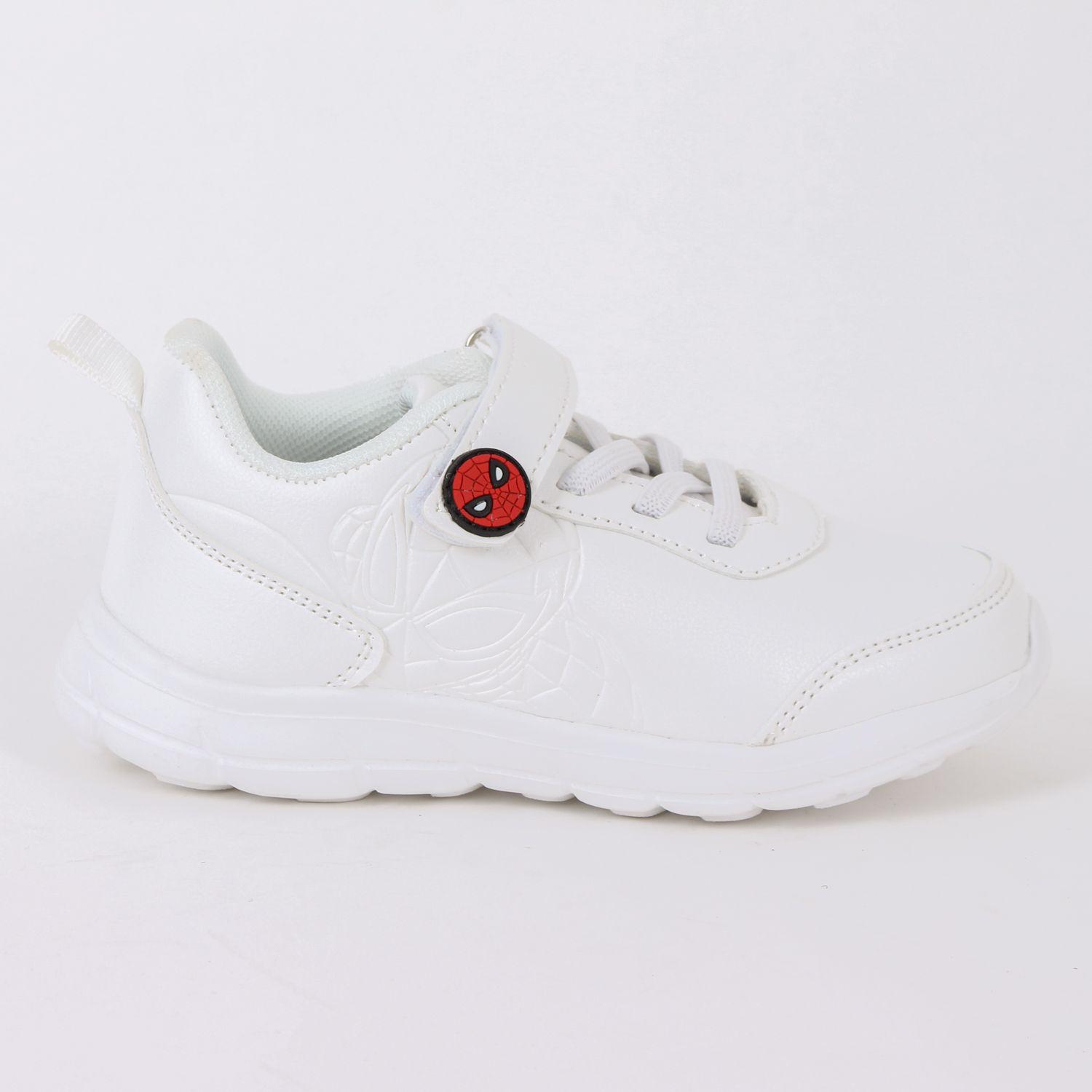 Zapatilla Escolar Niño Velcro Spiderman Blanco Marvel-0