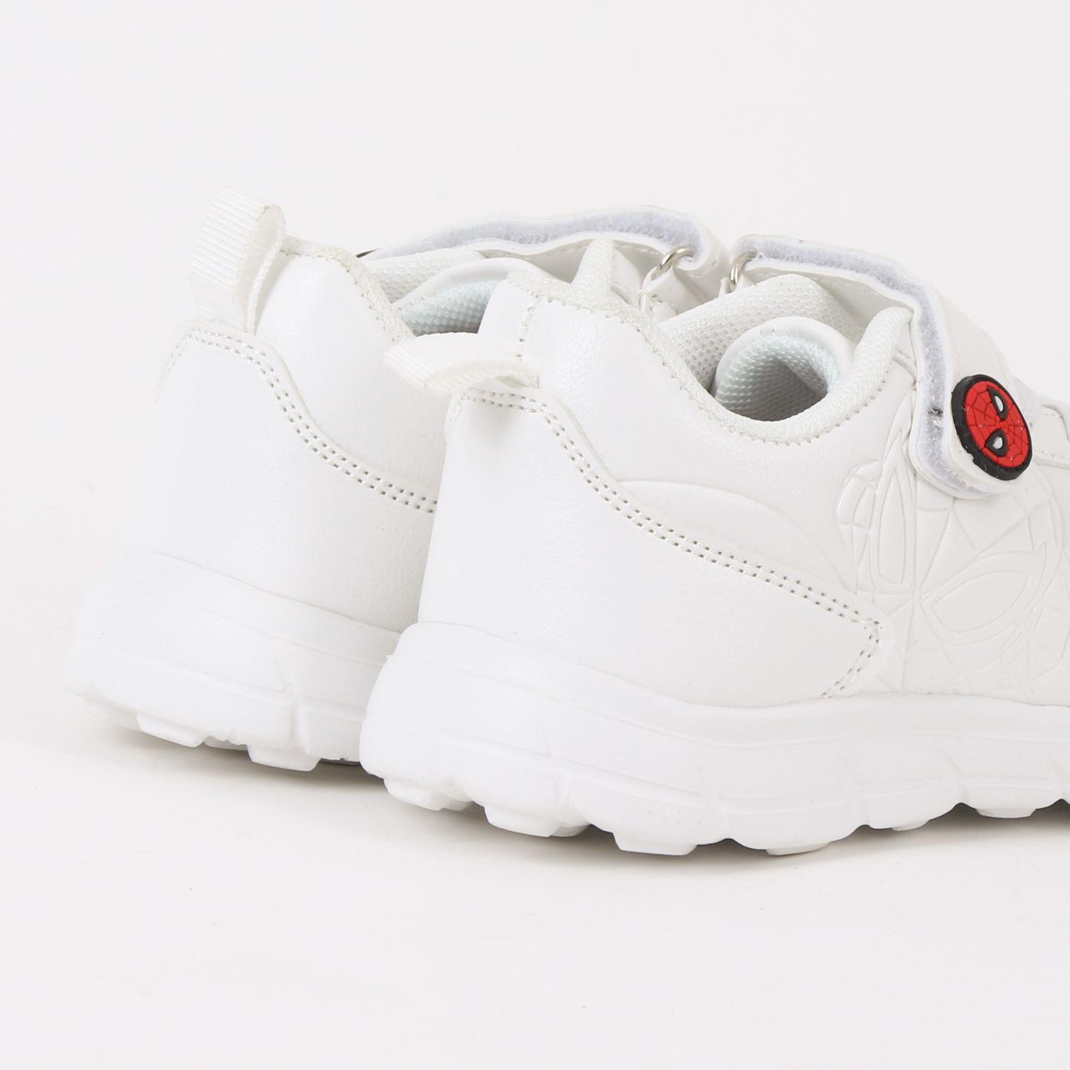 Zapatilla Escolar Niño Velcro Spiderman Blanco Marvel-2