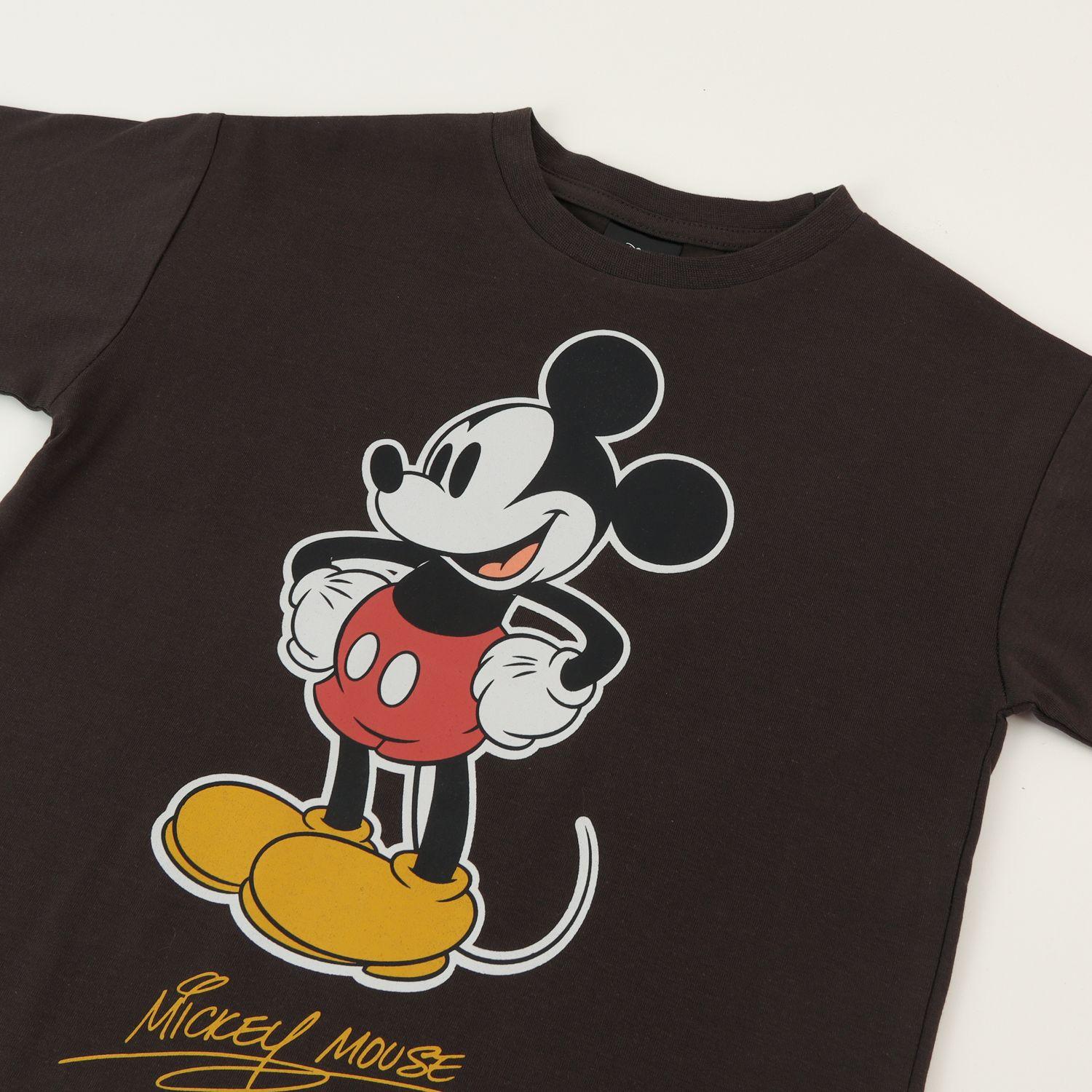 Polera Manga Corta Niño Gris Personaje Mickey Disney-2