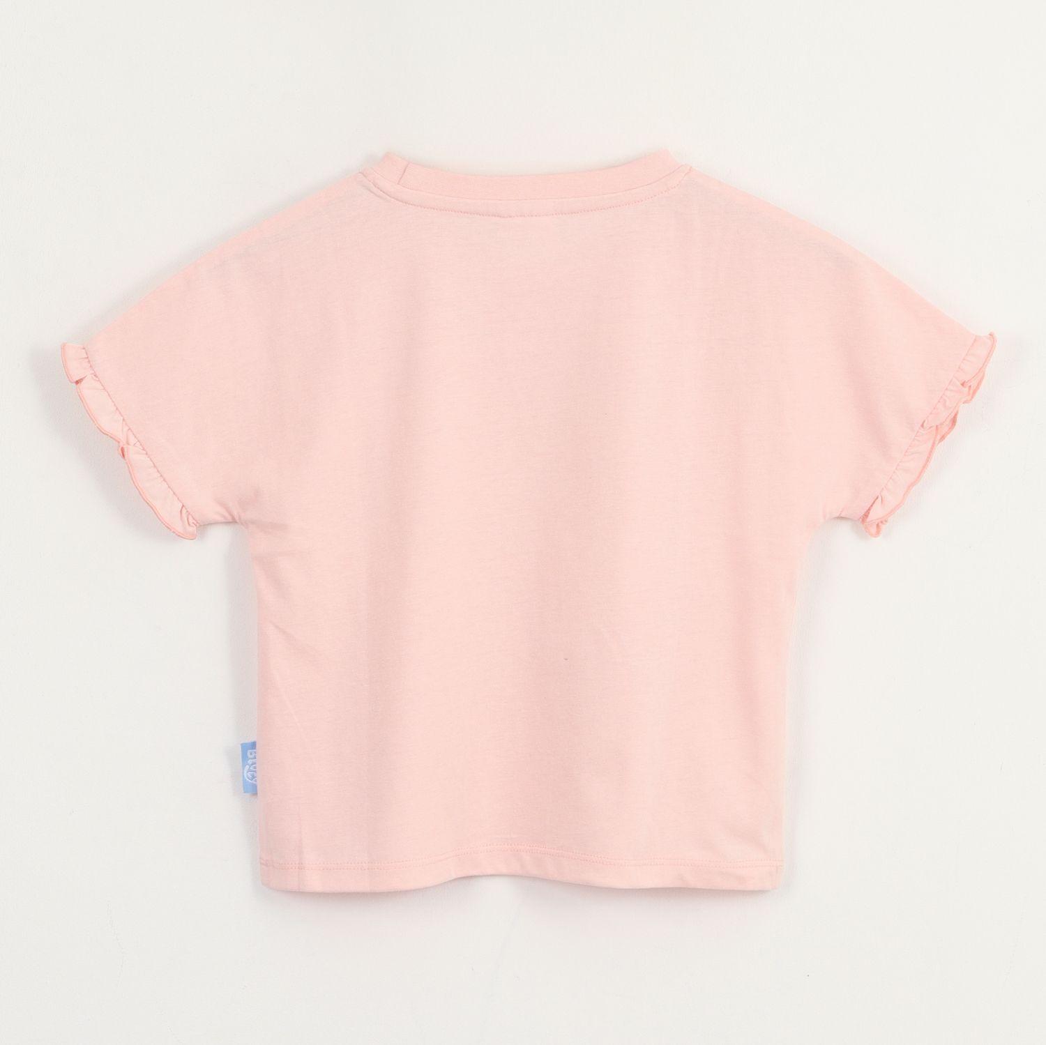 Polera Manga Corta Niña Damasco Palmeras Bluey-1