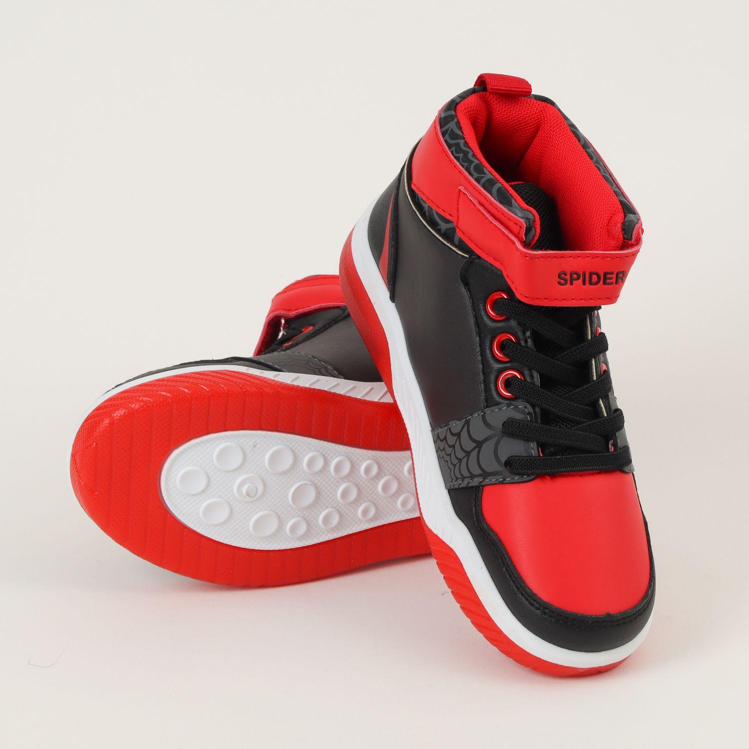 Zapatillas Con Luces Niño Rojo Caña Spiderman Marvel-2
