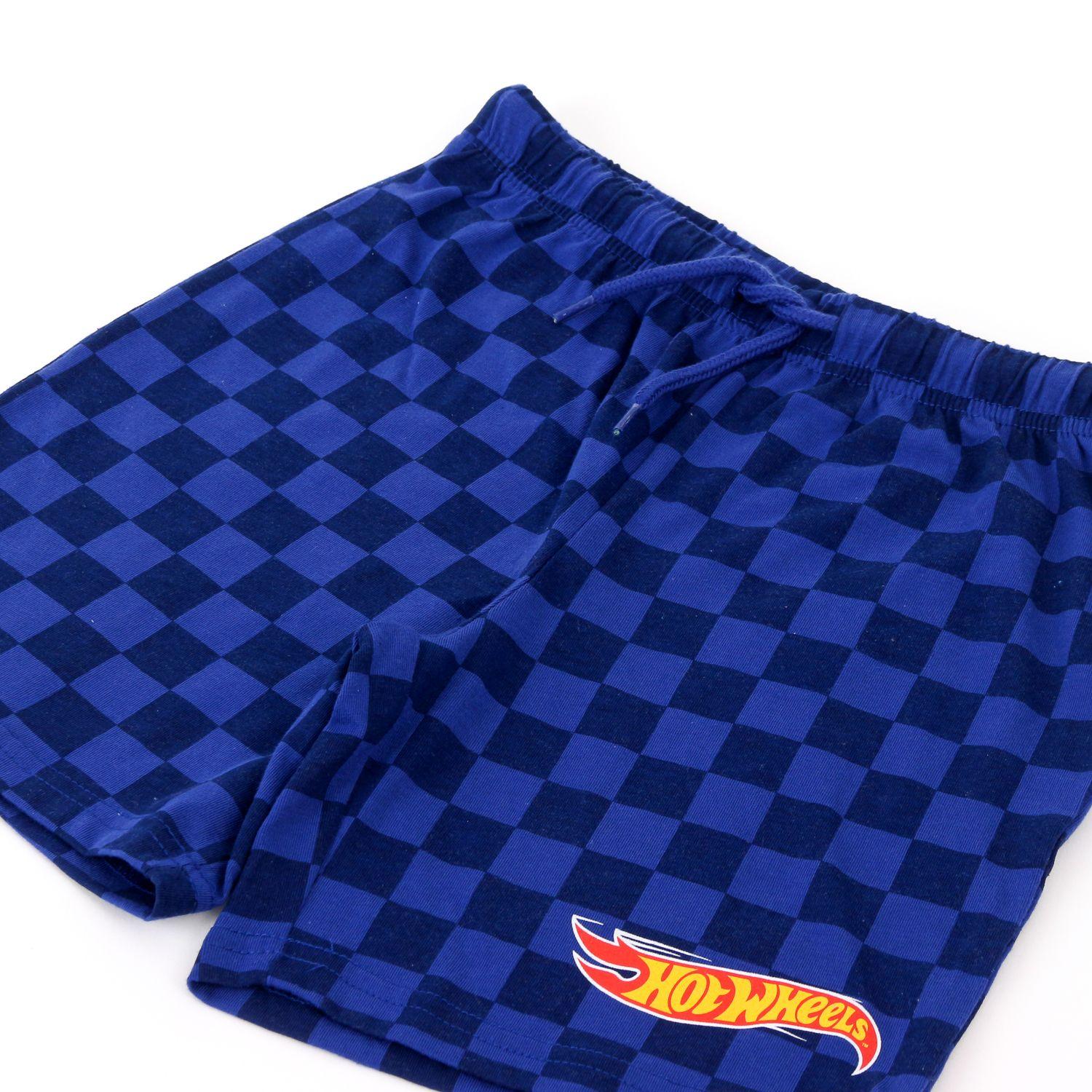 Pijama Manga Corta Niño Hot Wheels Logo Celeste-3