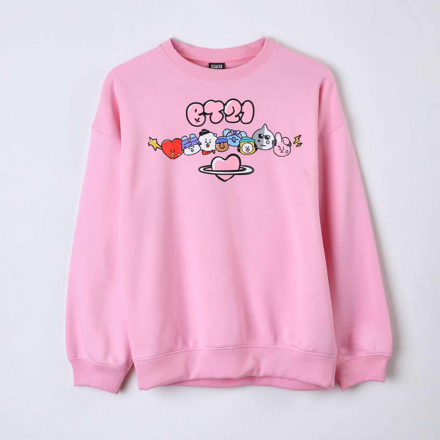 Polerón Niña Rosado Corazón BT21-1