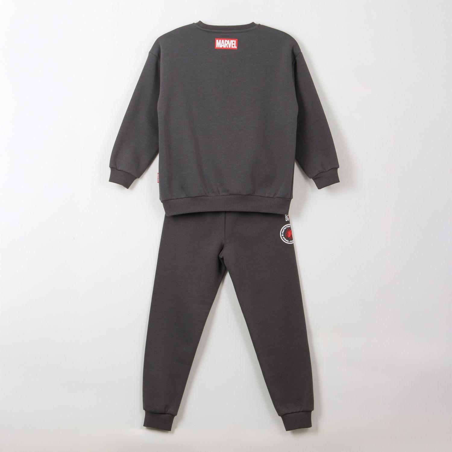 Conjunto Buzo Niño Spiderman Face Gris Marvel-1