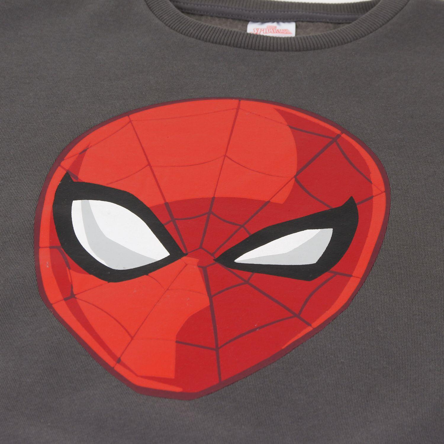 Conjunto Buzo Niño Spiderman Face Gris Marvel-2