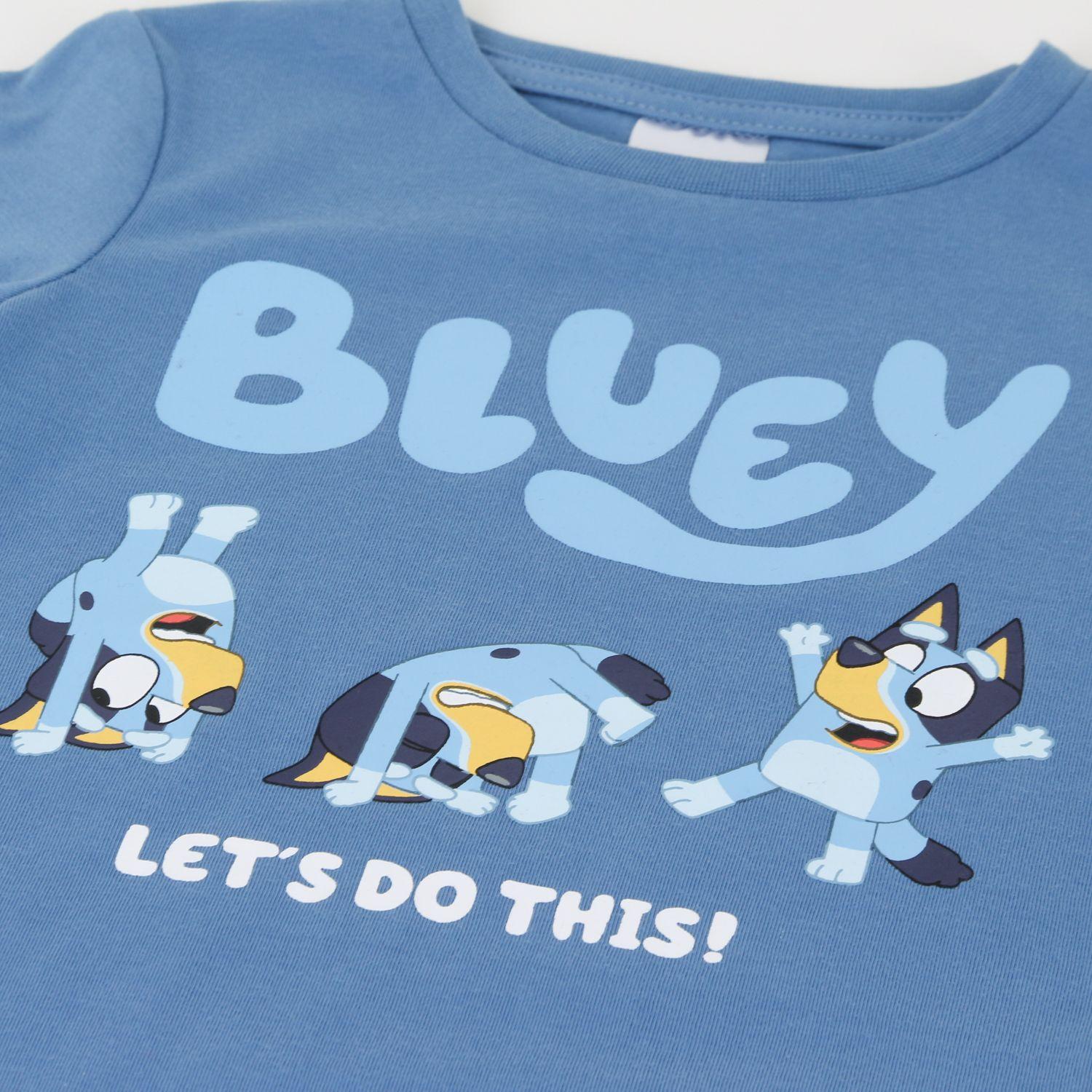 Polera Manga Larga Niña Lets Do This Azul Bluey-2