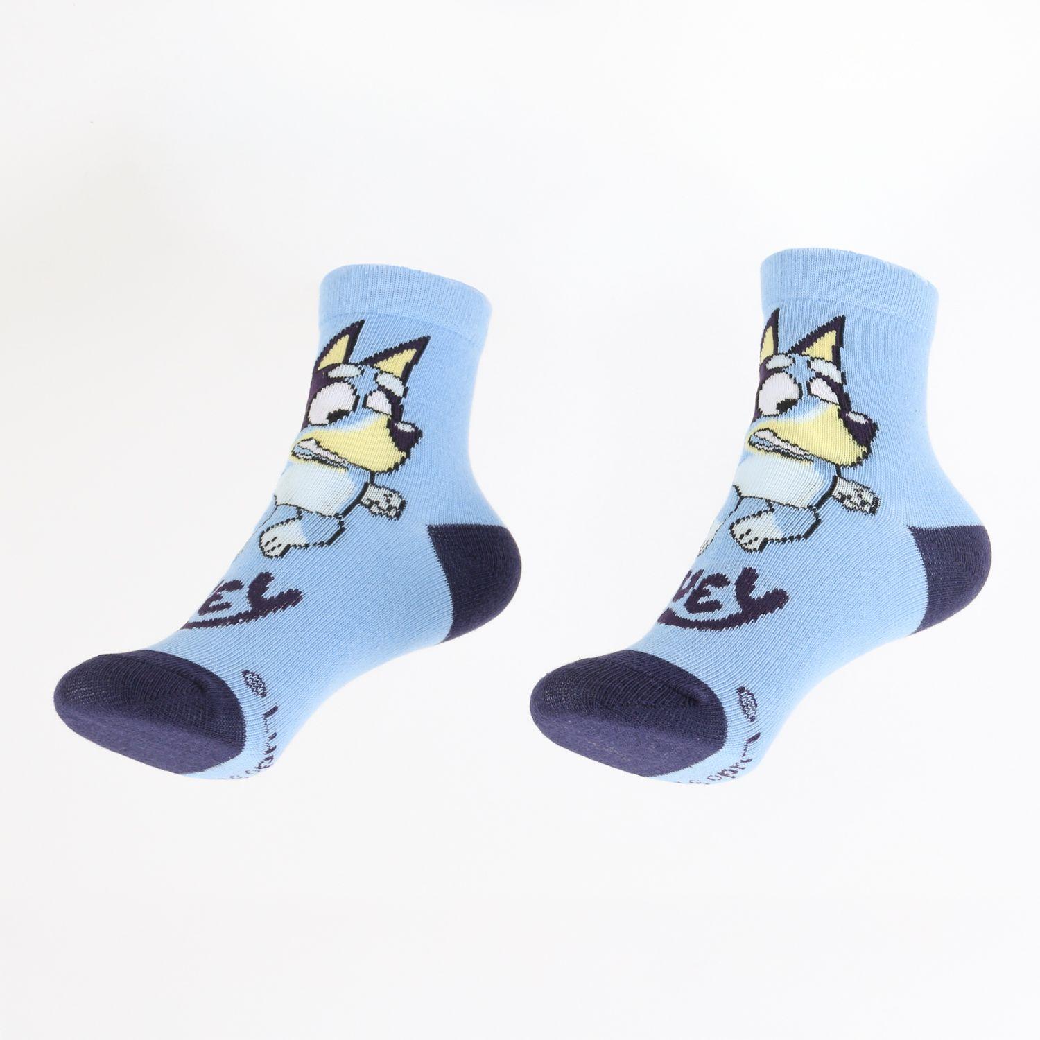 Tripack Calcetines Niño Celeste Rayas Bluey-7