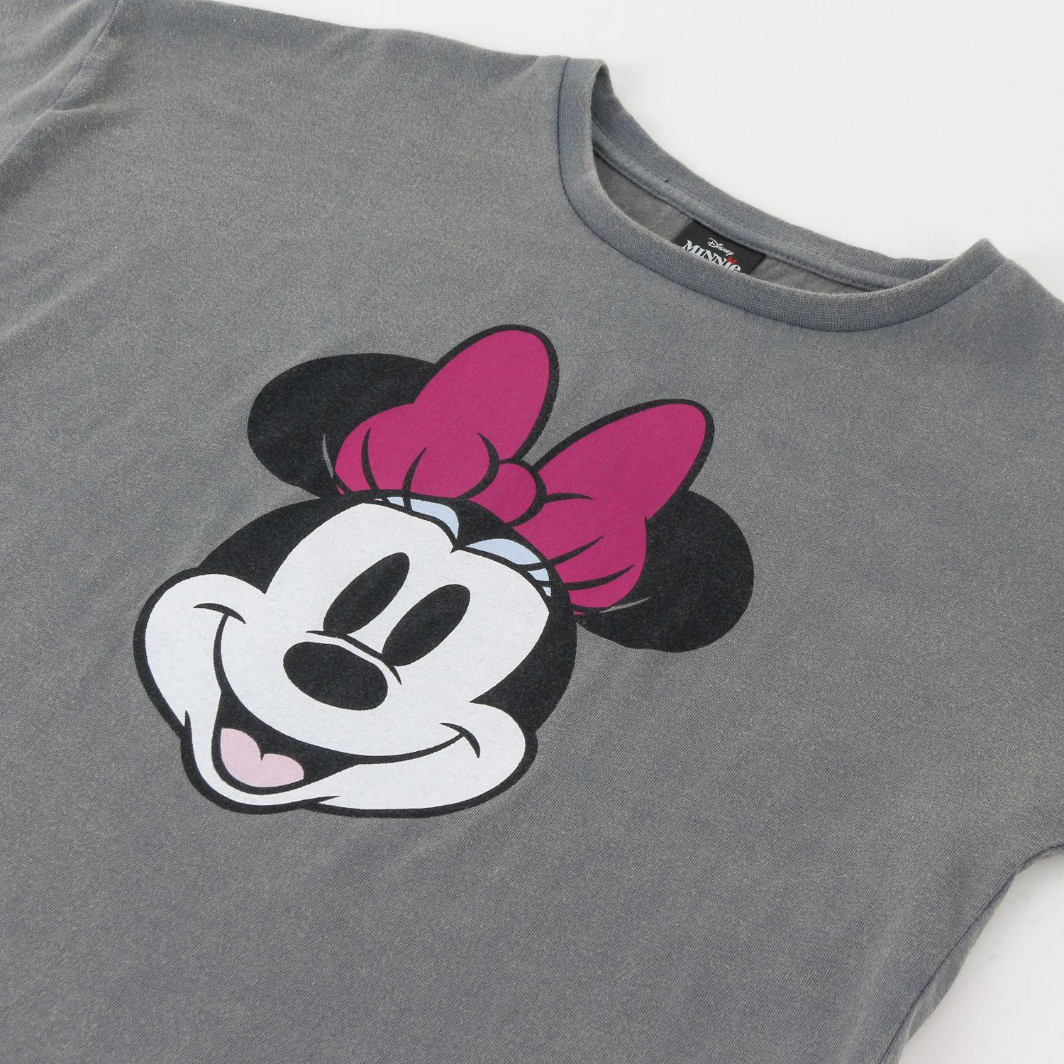 Polera Manga Corta Niña Minnie Disney Lavado Gris-2