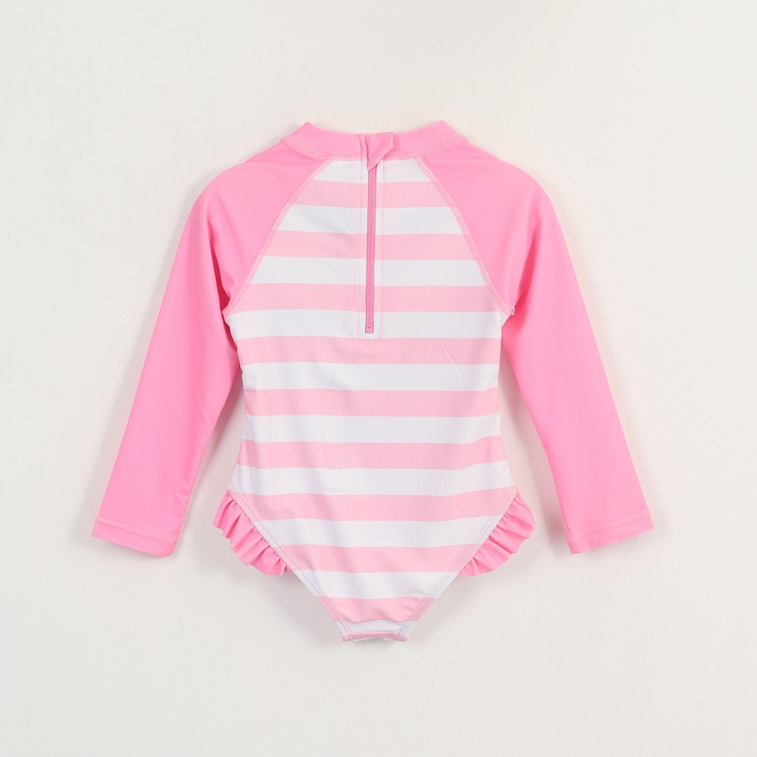 Traje de baño Niña Rosado Rayas Estampado Paw Patrol-1