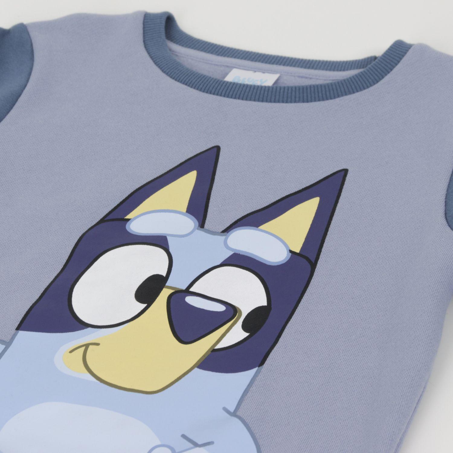 Polerón Cerrado Niño Personaje Azul Bluey-2