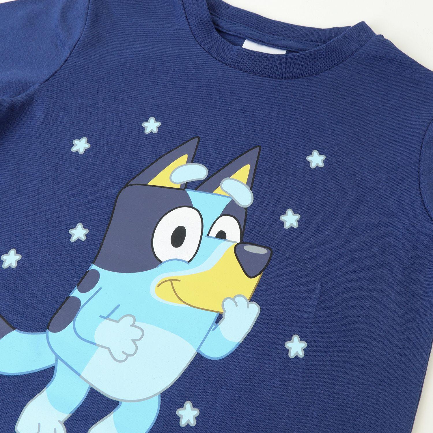 Pijama Manga Corta Niño Azul Estrellas Bluey-2