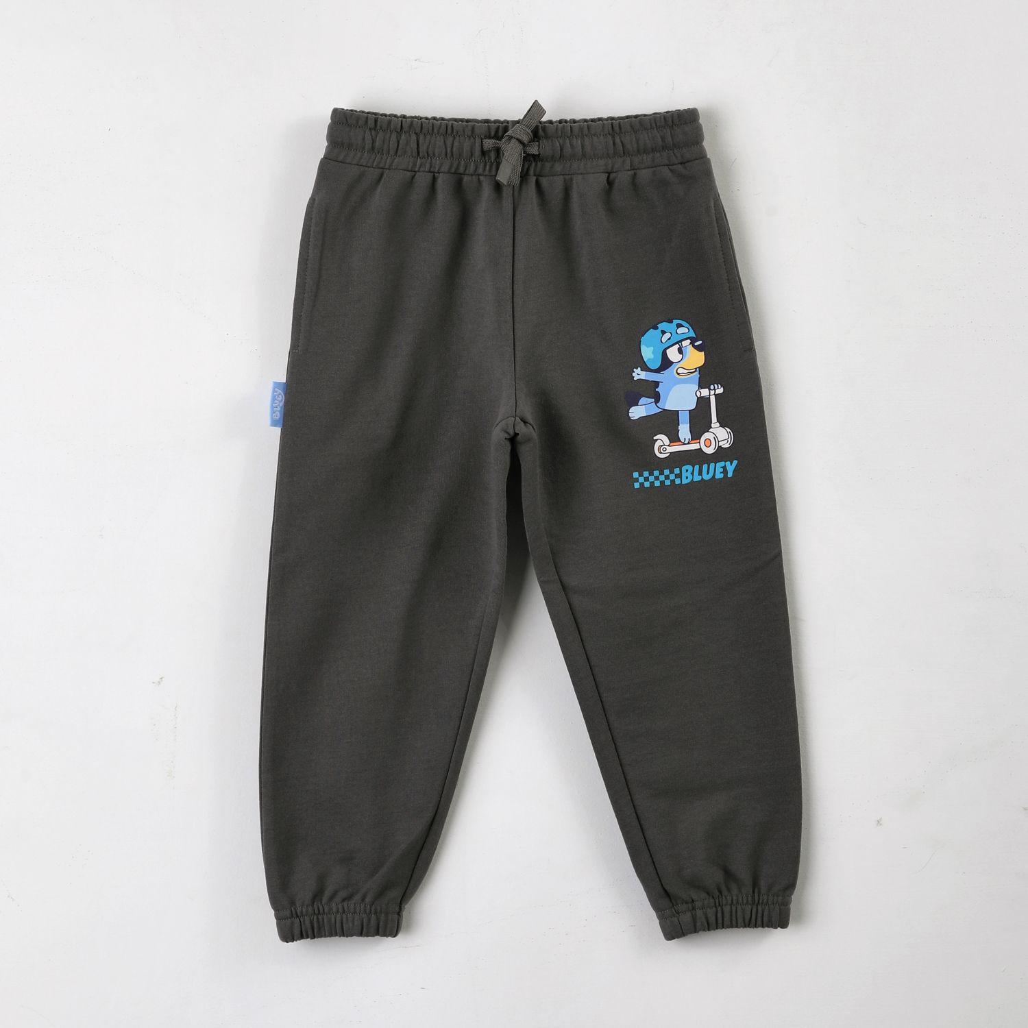 Pantalón de Buzo Niño Bluey Estampado Gris-0