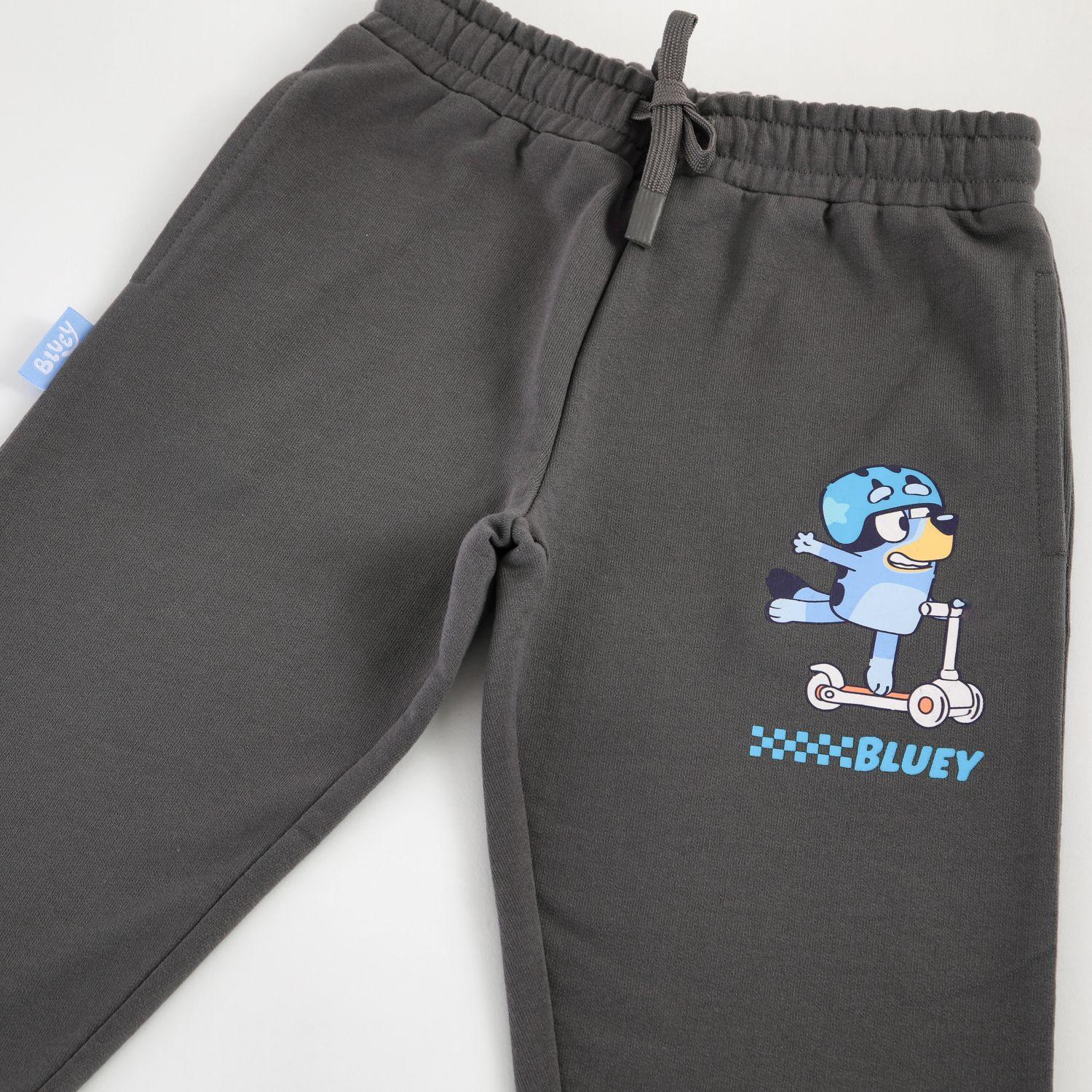 Pantalón de Buzo Niño Bluey Estampado Gris-2