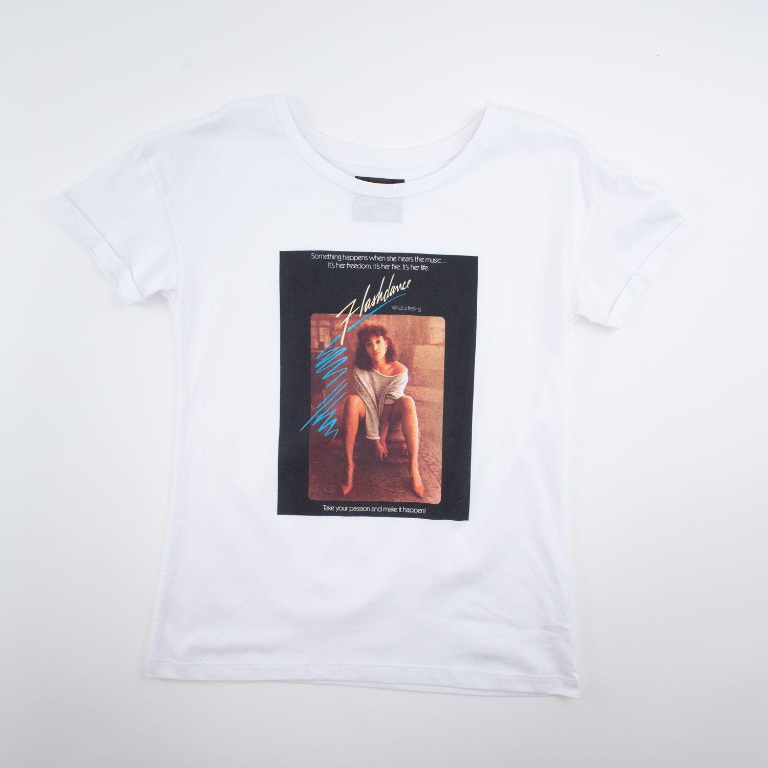 Polera Mujer Movie Blanco Flashdance-2