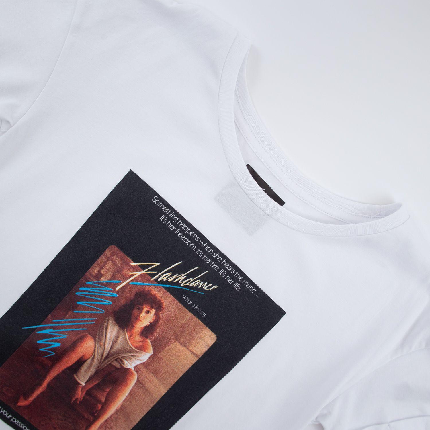 Polera Mujer Movie Blanco Flashdance-1