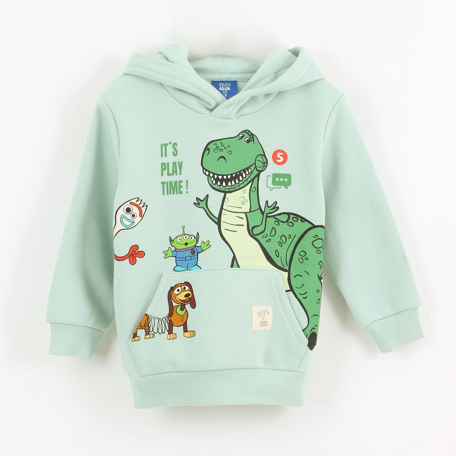 Polerón Cerrado Niño Hoodie Rex Toy Story Verde Disney-0