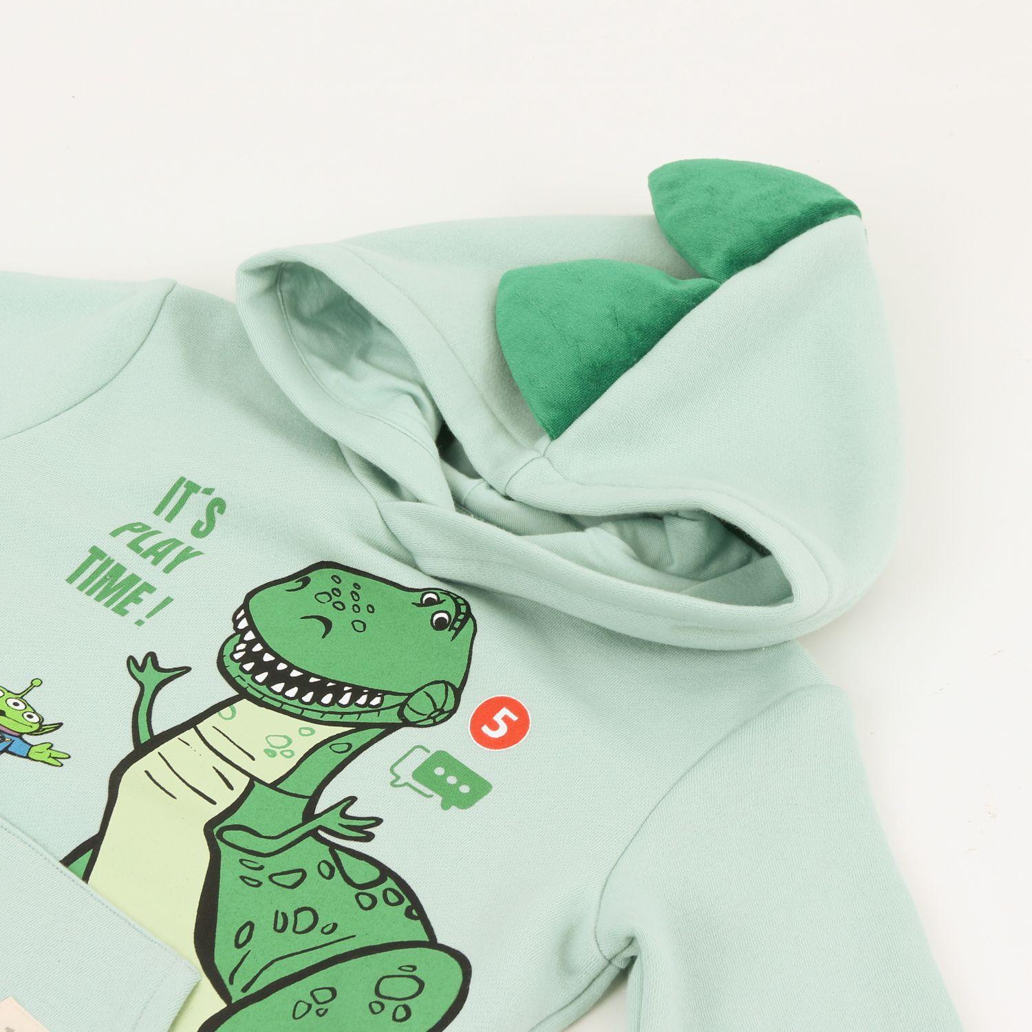 Polerón Cerrado Niño Hoodie Rex Toy Story Verde Disney-3